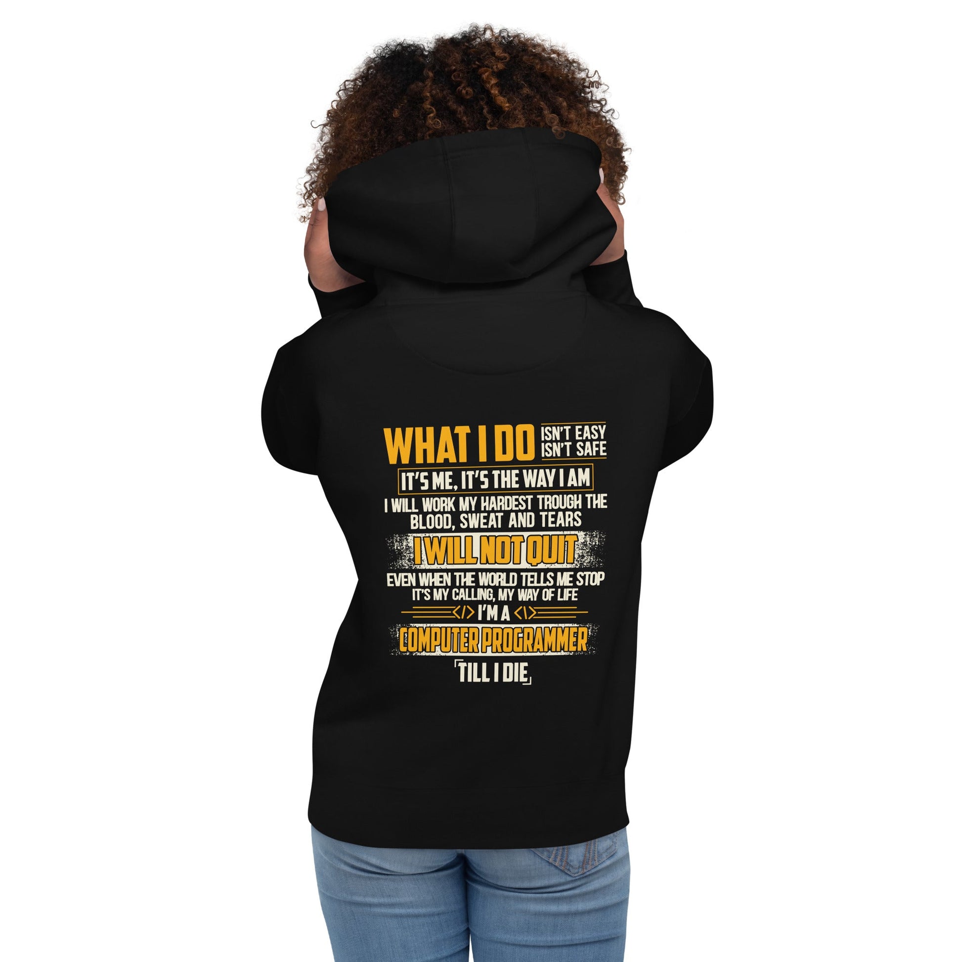 What I do - Unisex Hoodie ( Back Print ) by DarkByteGear
