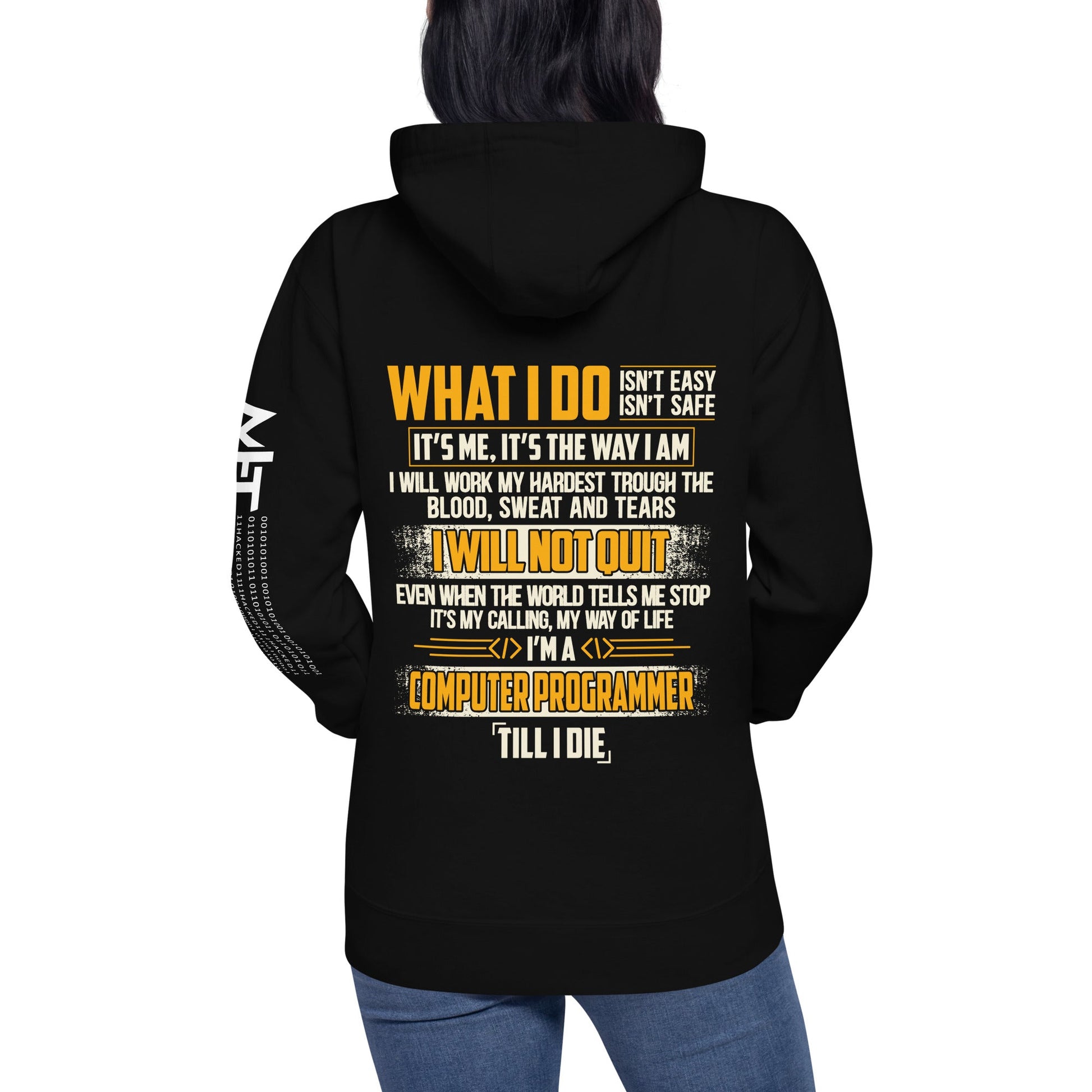 What I do - Unisex Hoodie ( Back Print ) by DarkByteGear