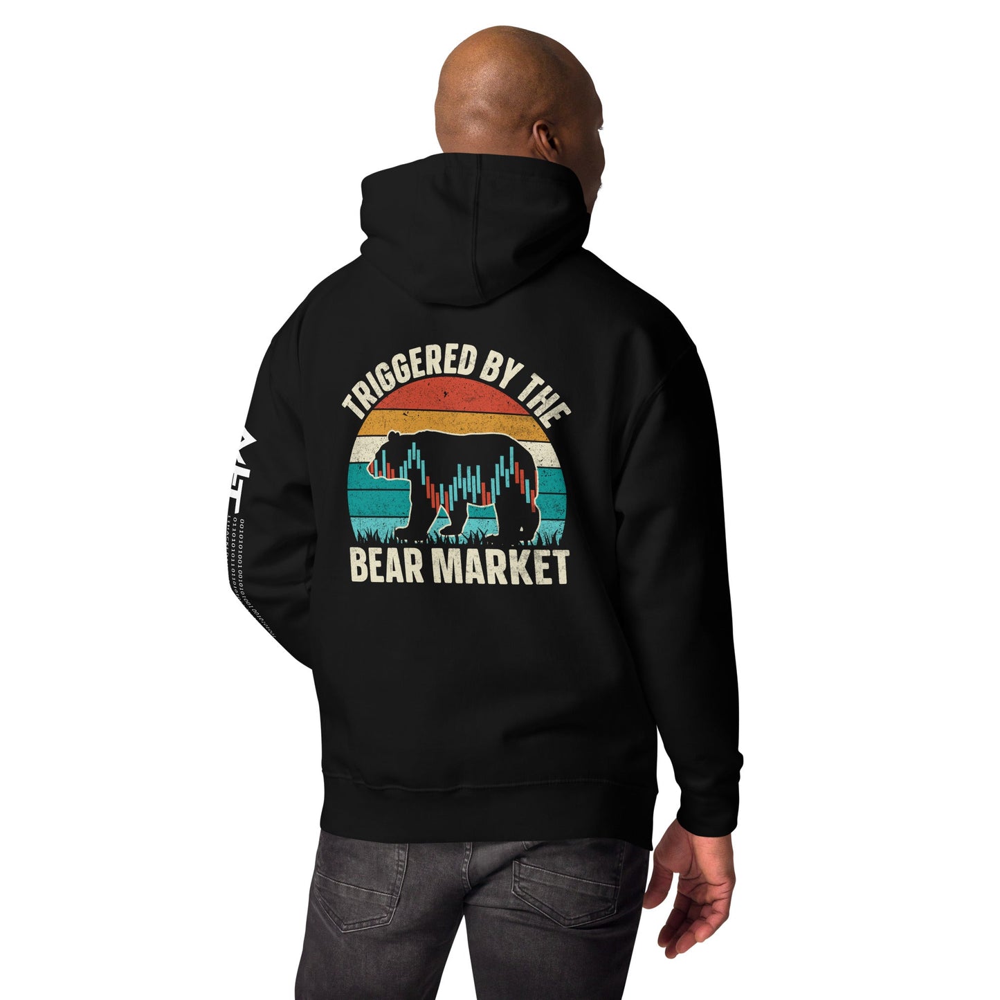 Triggered by the Bear Market - Unisex Hoodie ( Back Print ) by DarkByteGear