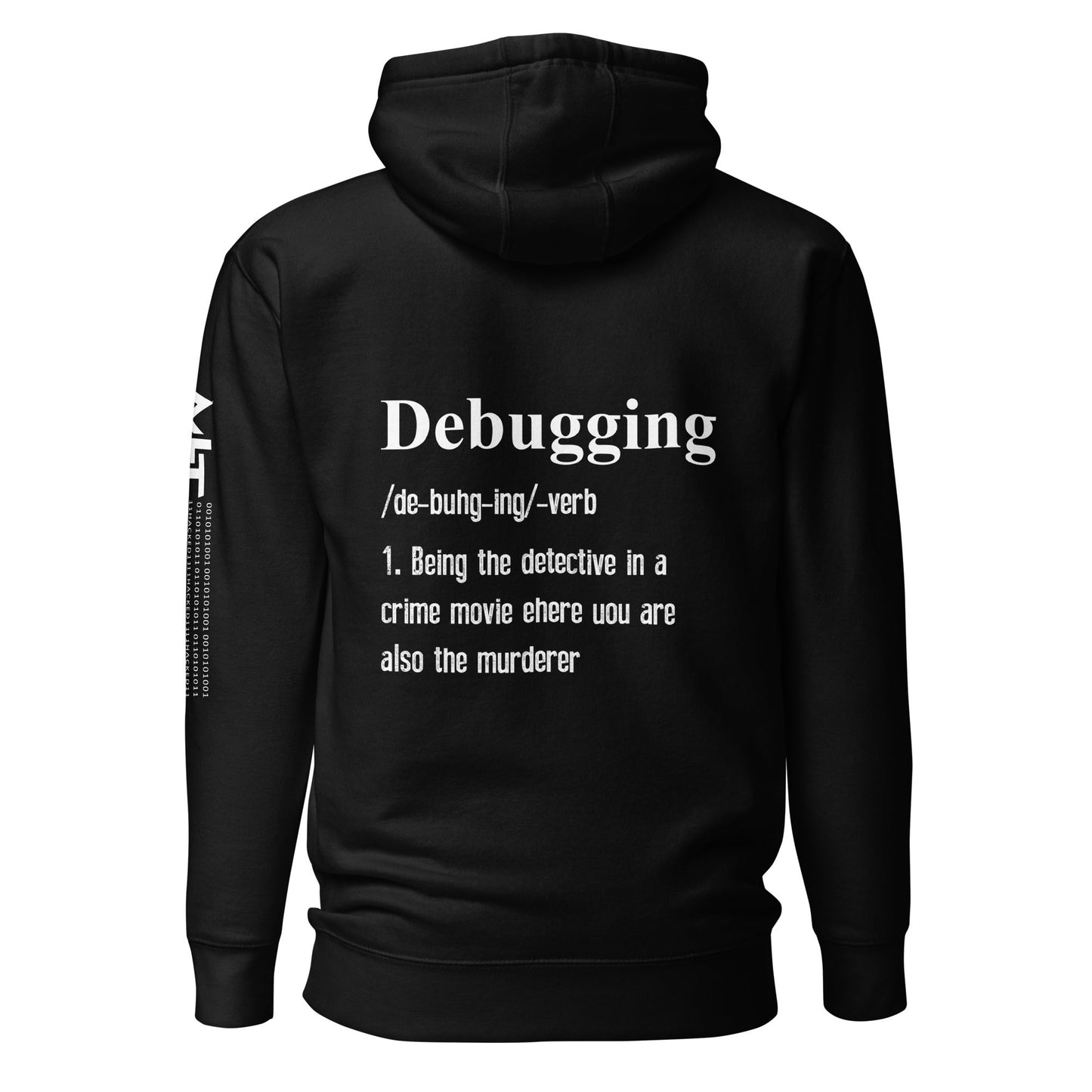 Debugging Definition V1 - Unisex Hoodie ( Back Print ) by DarkByteGear