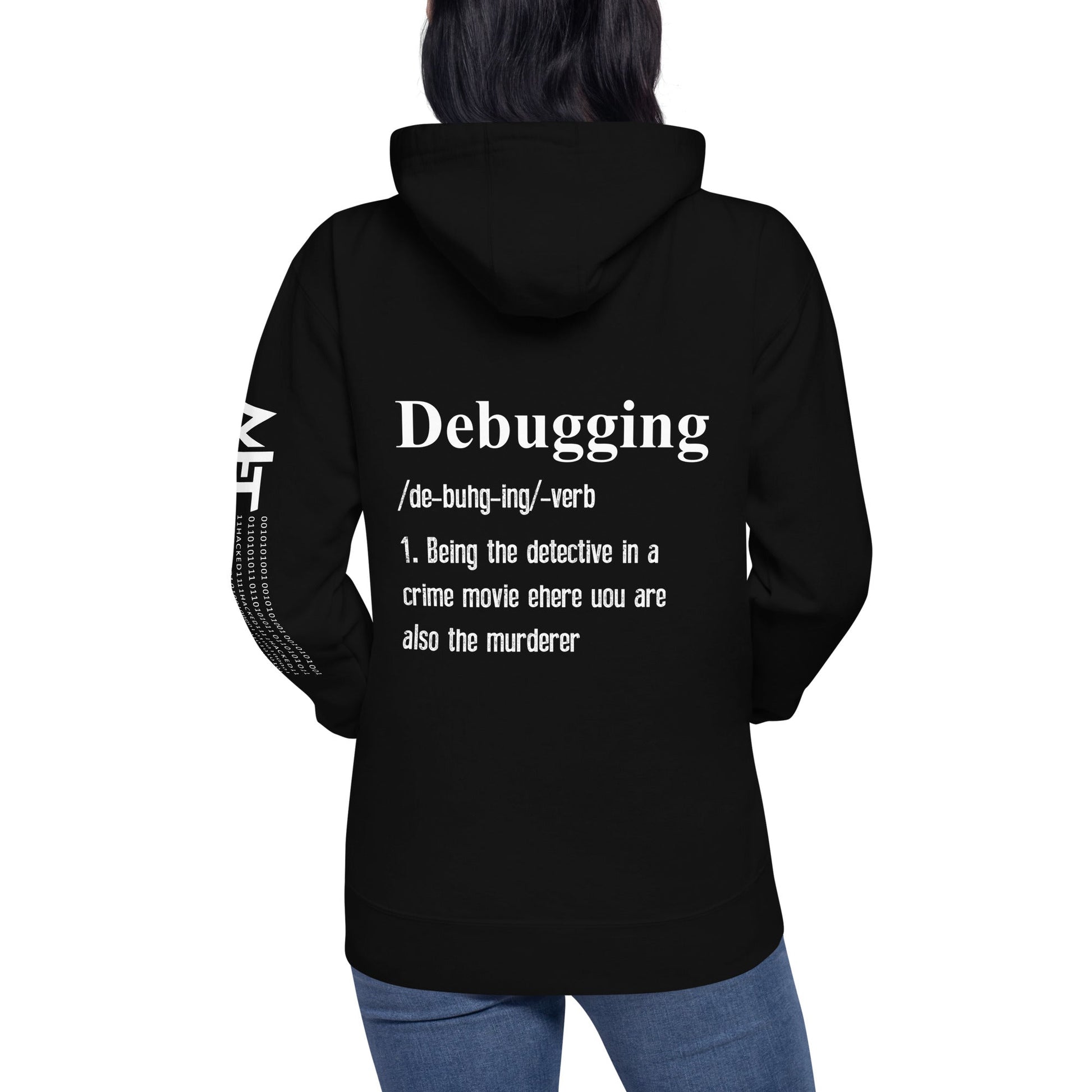 Debugging Definition V1 - Unisex Hoodie ( Back Print ) by DarkByteGear