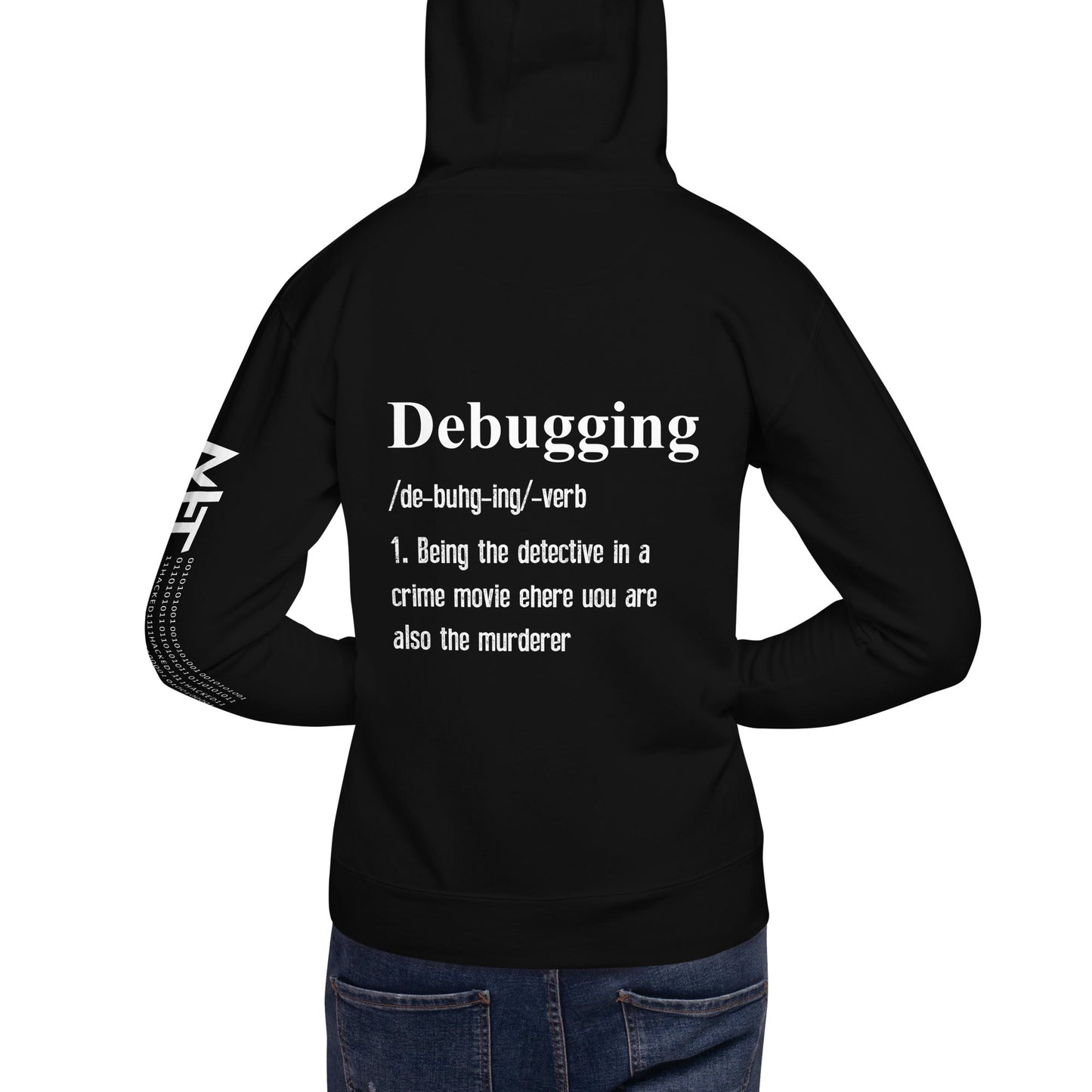 Debugging Definition V1 - Unisex Hoodie ( Back Print ) by DarkByteGear