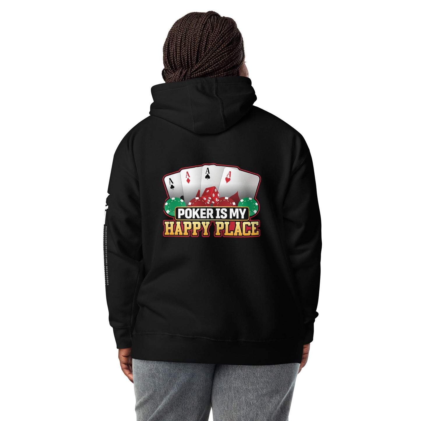Poker Dad is like a Normal Dad but much Cooler - Unisex Hoodie ( Back Print ) by DarkByteGear