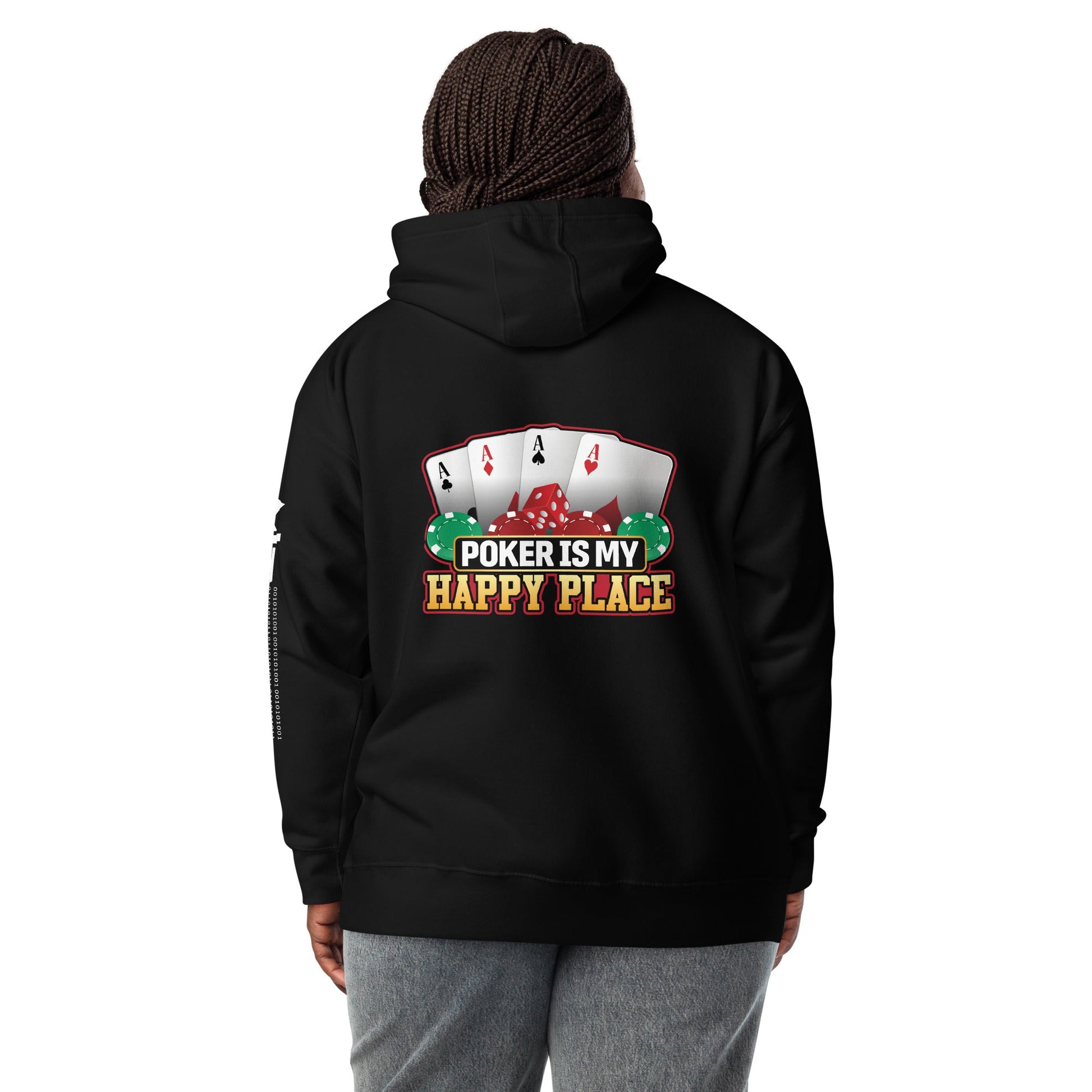 Poker Dad is like a Normal Dad but much Cooler - Unisex Hoodie ( Back Print ) by DarkByteGear