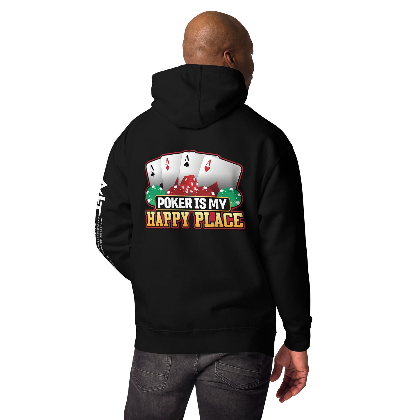Poker Dad is like a Normal Dad but much Cooler - Unisex Hoodie ( Back Print ) by DarkByteGear