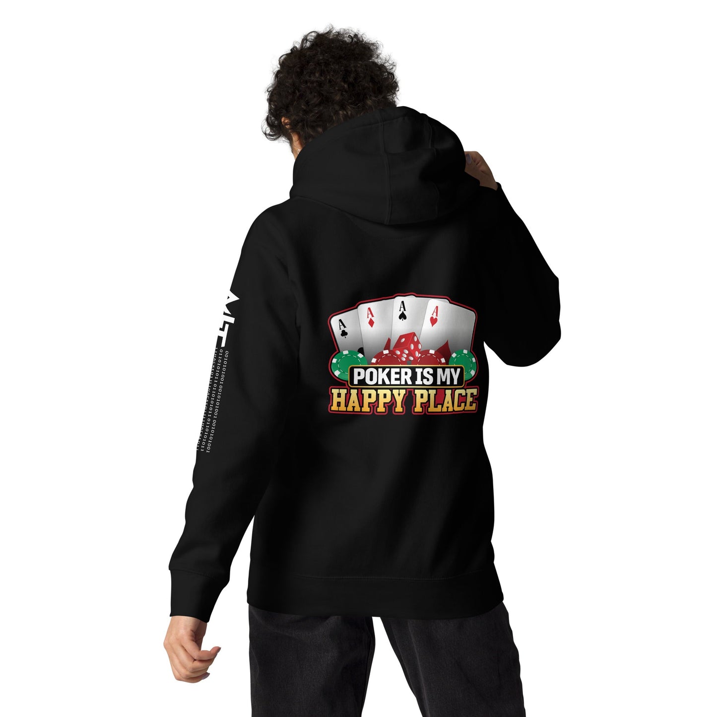 Poker Dad is like a Normal Dad but much Cooler - Unisex Hoodie ( Back Print ) by DarkByteGear
