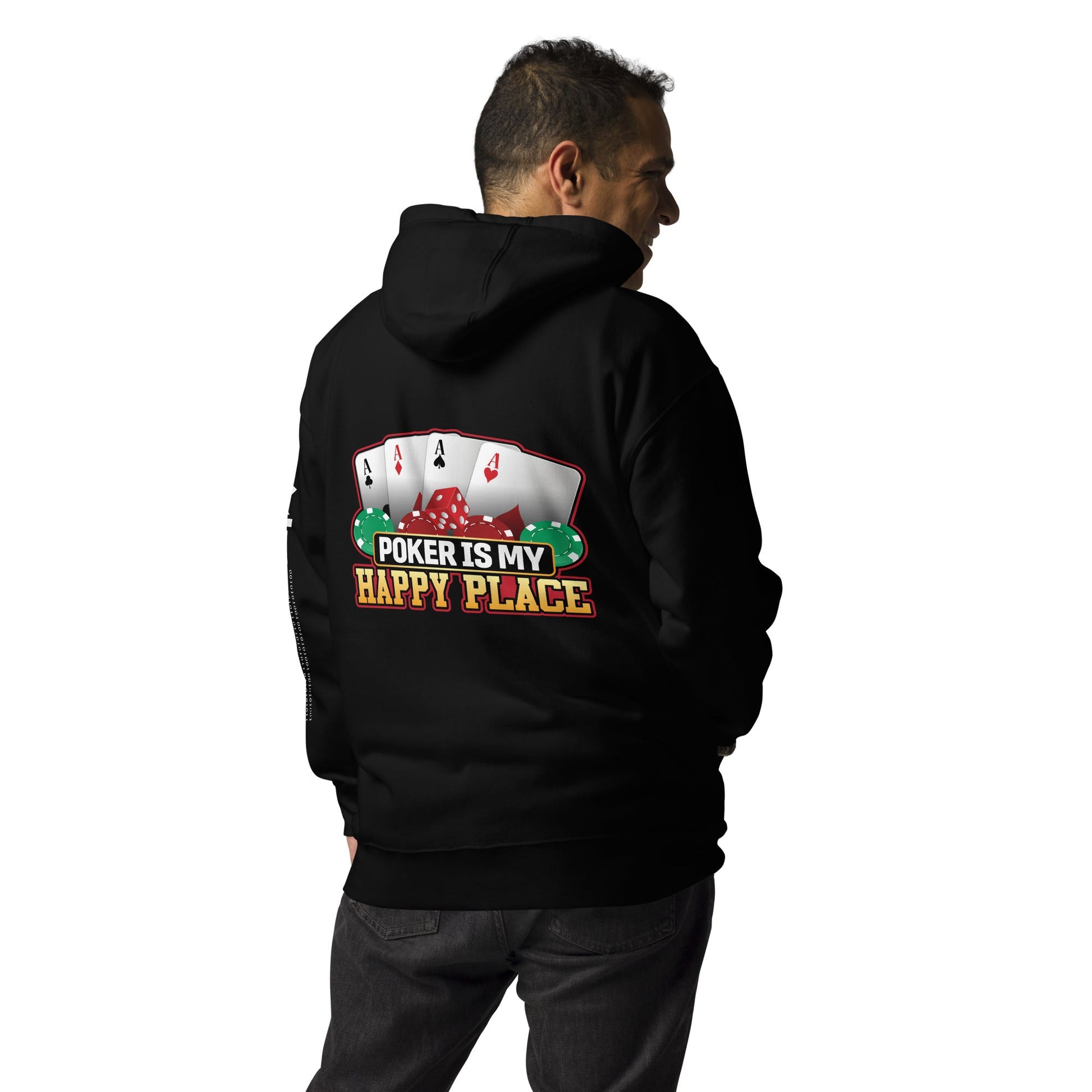 Poker Dad is like a Normal Dad but much Cooler - Unisex Hoodie ( Back Print ) by DarkByteGear
