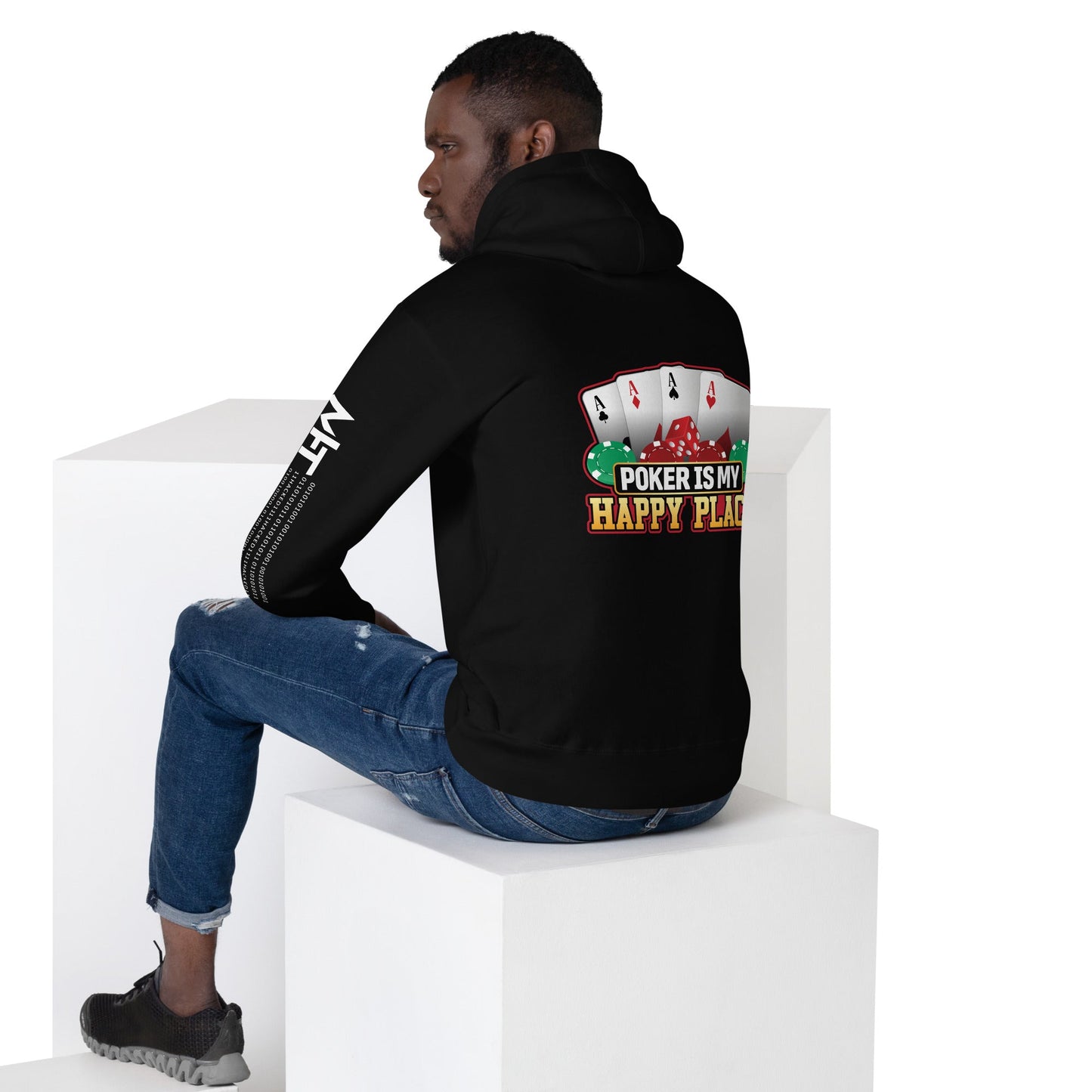 Poker Dad is like a Normal Dad but much Cooler - Unisex Hoodie ( Back Print ) by DarkByteGear