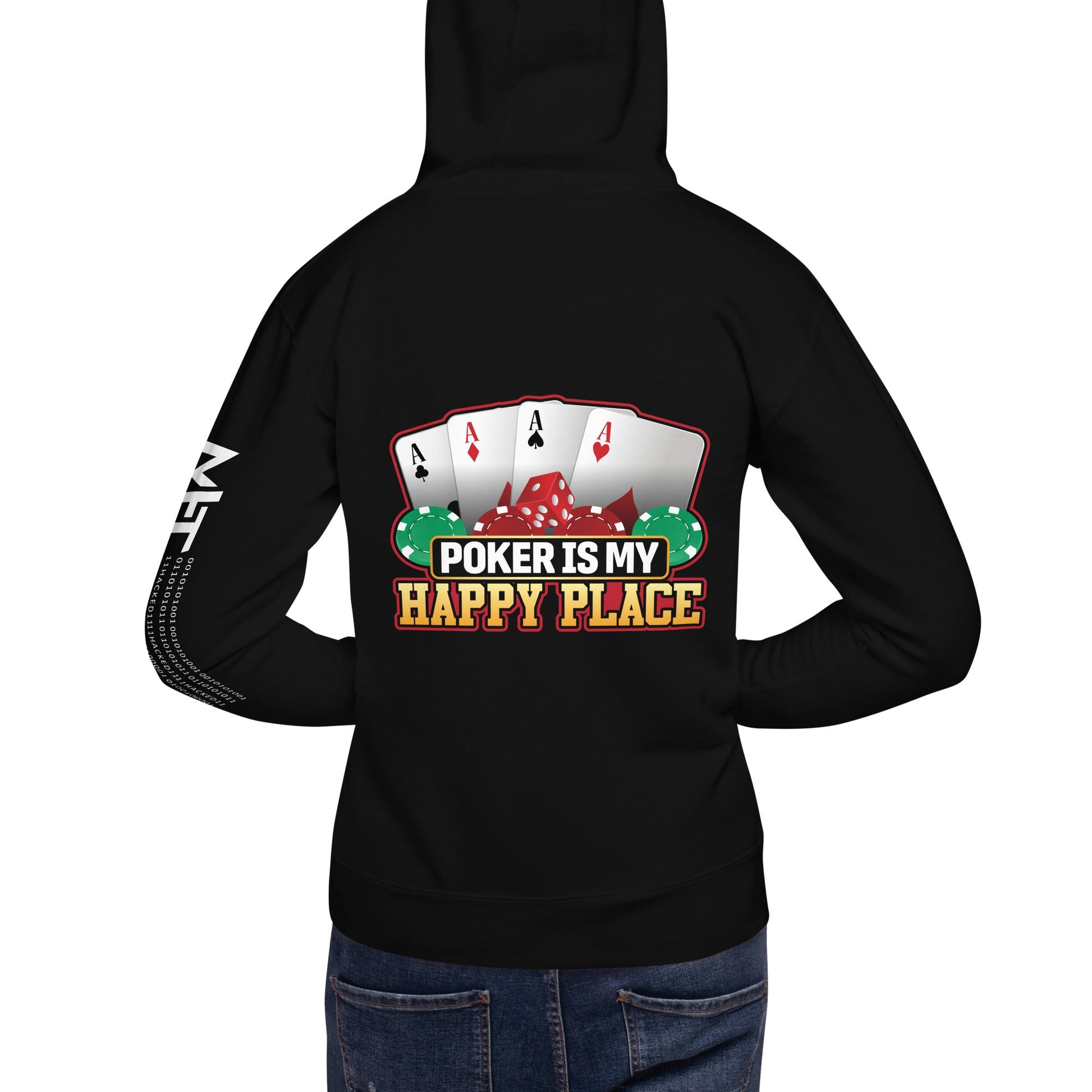 Poker Dad is like a Normal Dad but much Cooler - Unisex Hoodie ( Back Print ) by DarkByteGear