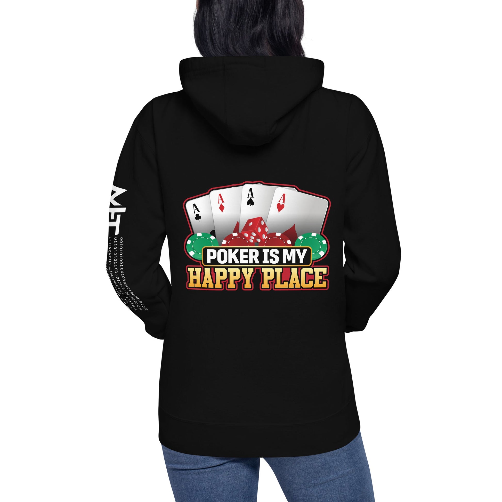 Poker Dad is like a Normal Dad but much Cooler - Unisex Hoodie ( Back Print ) by DarkByteGear