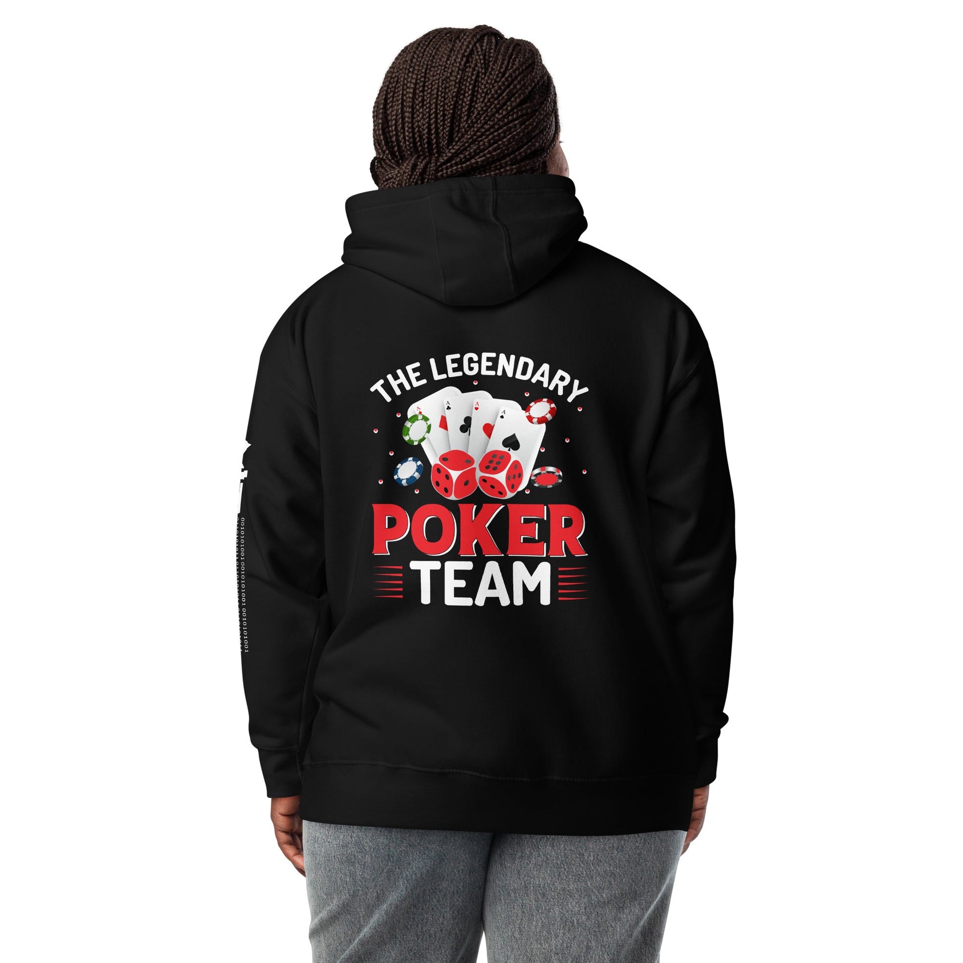 The Legendary Poker Team - Unisex Hoodie ( Back Print ) by DarkByteGear