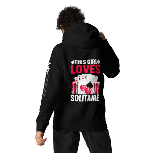 This Girl Loves Solitaire - Unisex Hoodie ( Back Print ) by DarkByteGear