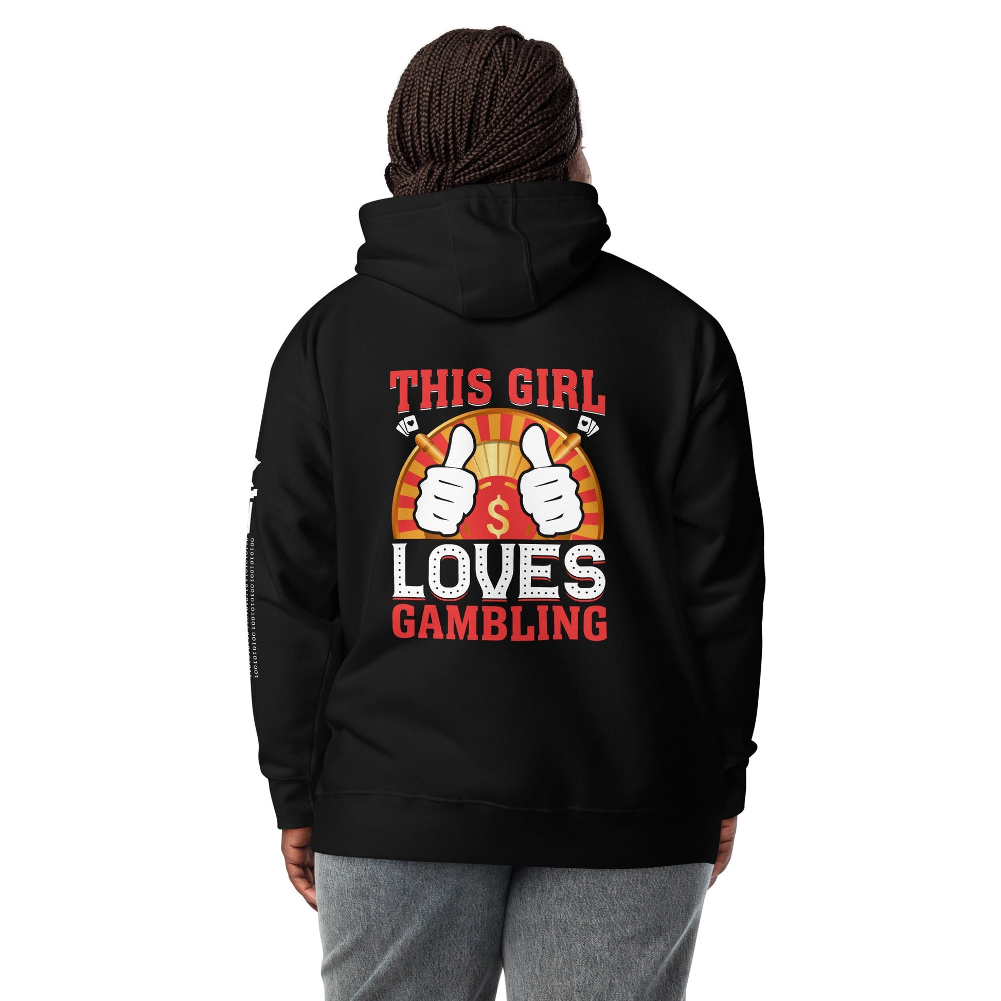 This Girl Loves Gambling - Unisex Hoodie ( Back Print ) by DarkByteGear