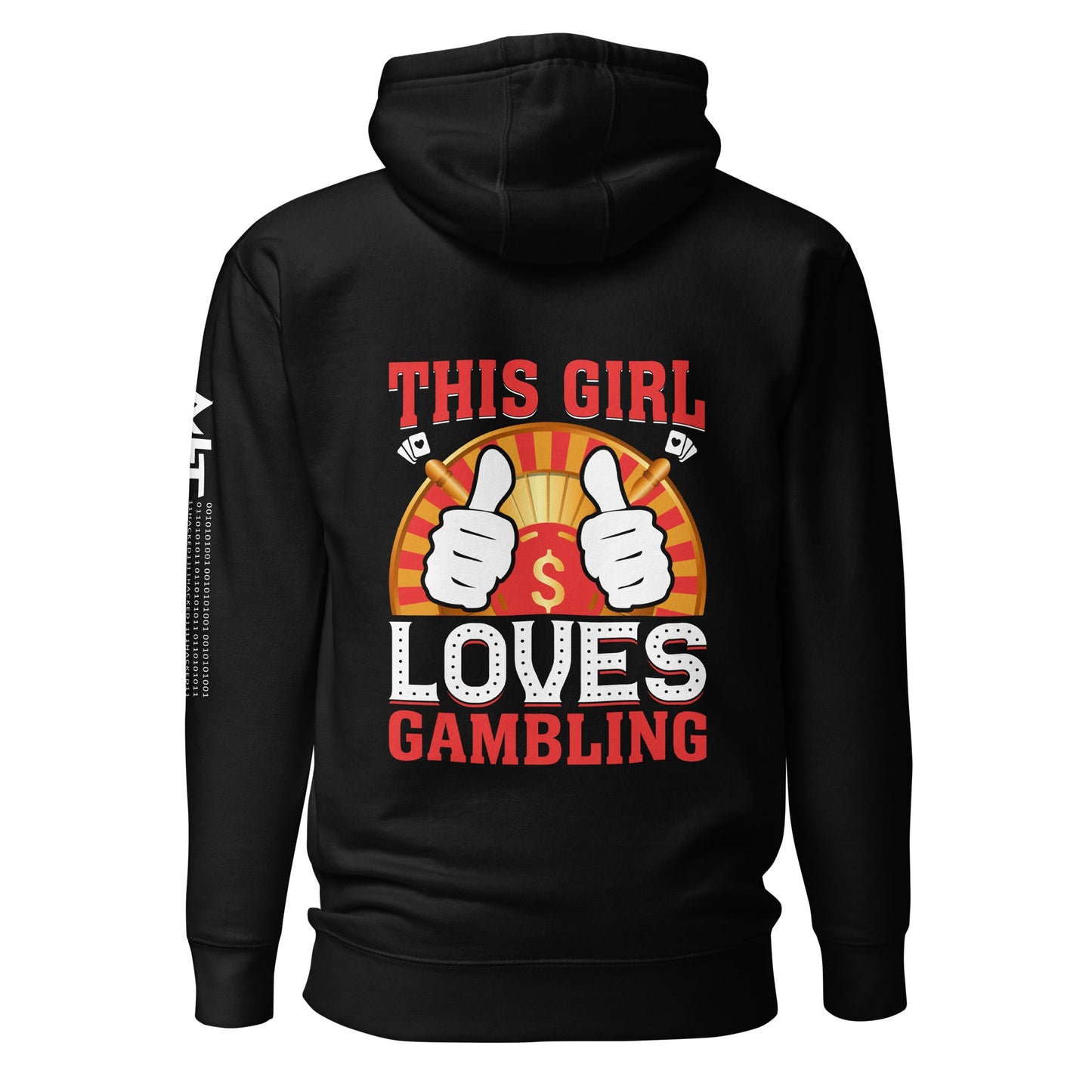 This Girl Loves Gambling - Unisex Hoodie ( Back Print ) by DarkByteGear