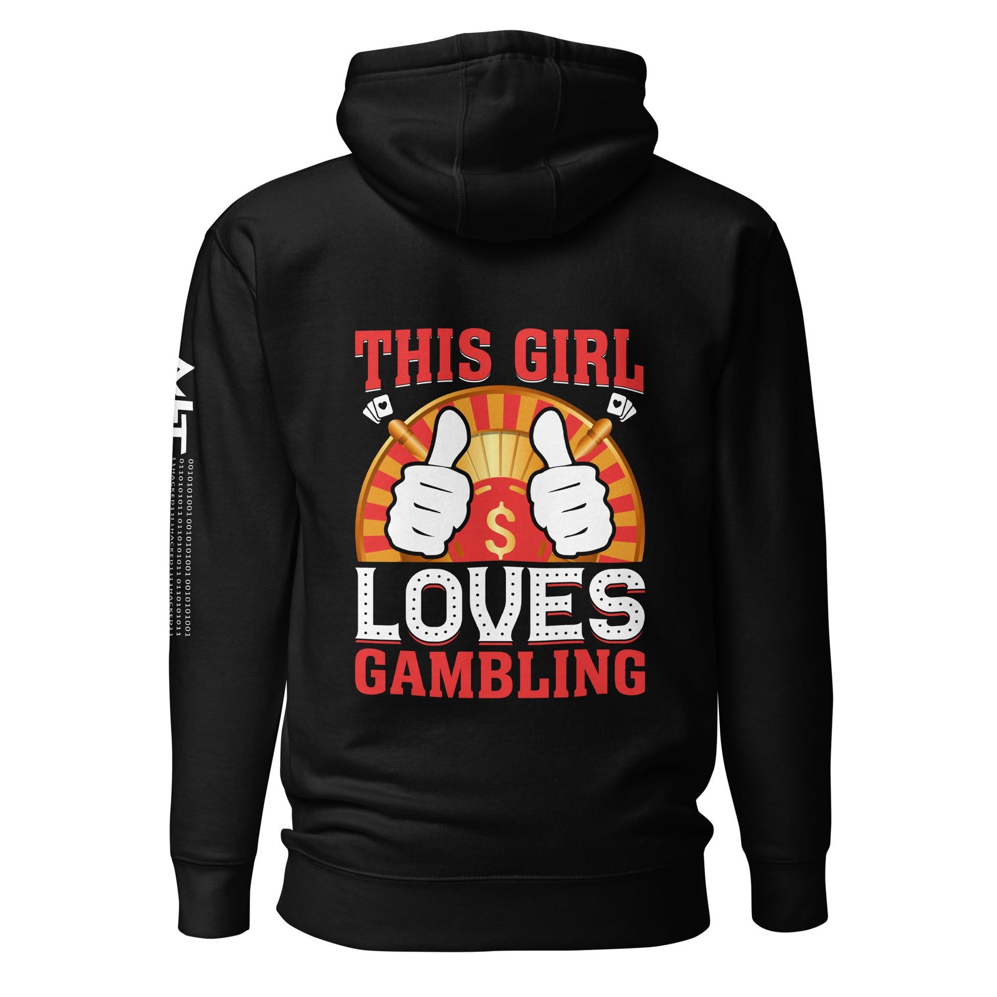 This Girl Loves Gambling - Unisex Hoodie ( Back Print ) by DarkByteGear