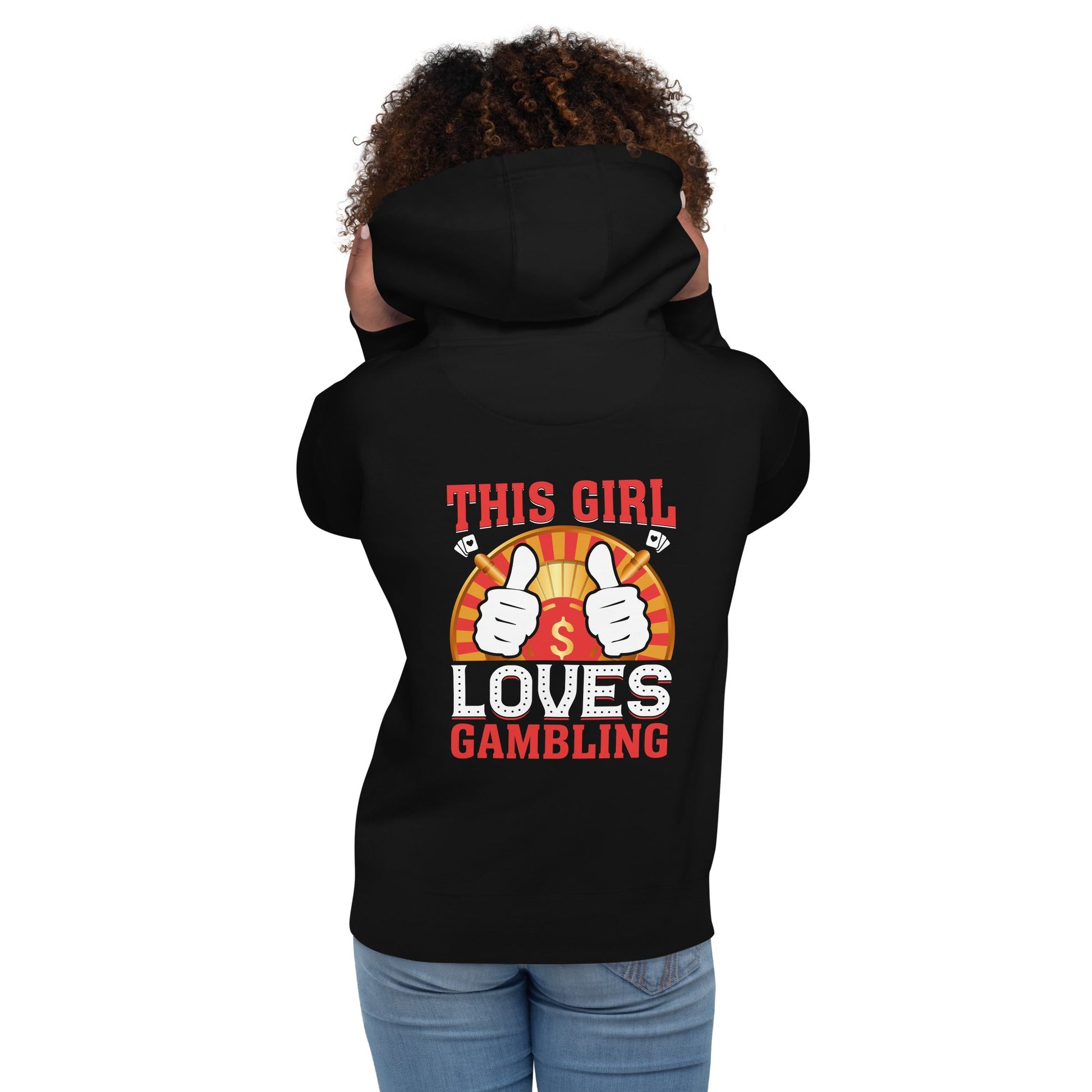 This Girl Loves Gambling - Unisex Hoodie ( Back Print ) by DarkByteGear