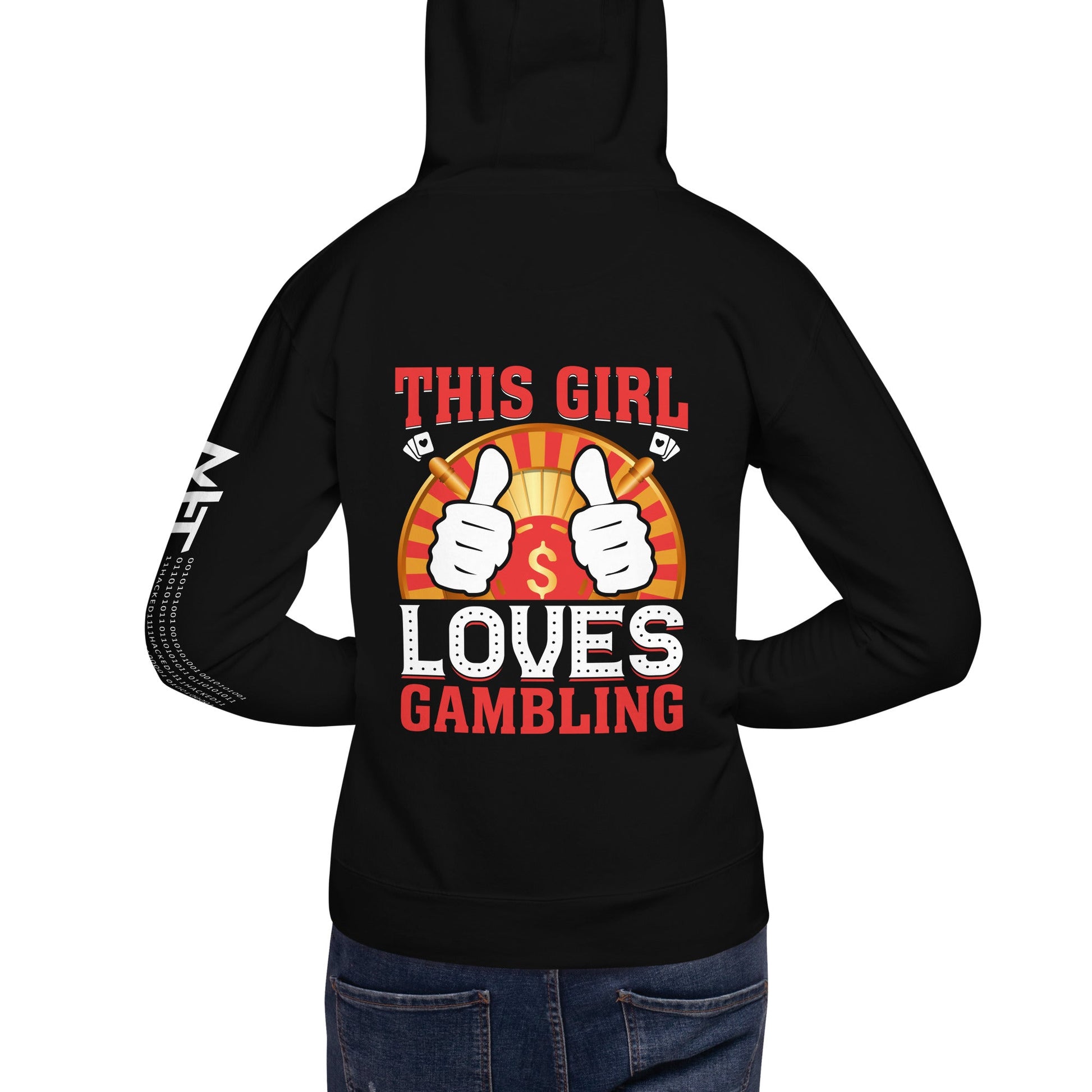This Girl Loves Gambling - Unisex Hoodie ( Back Print ) by DarkByteGear