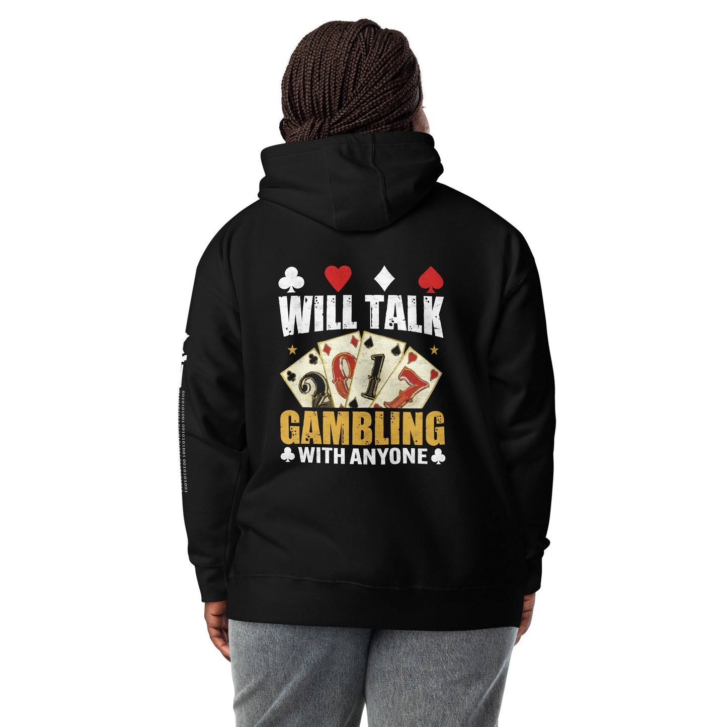 Will Talk about Gambling with everyone - Unisex Hoodie ( Back Print ) by DarkByteGear