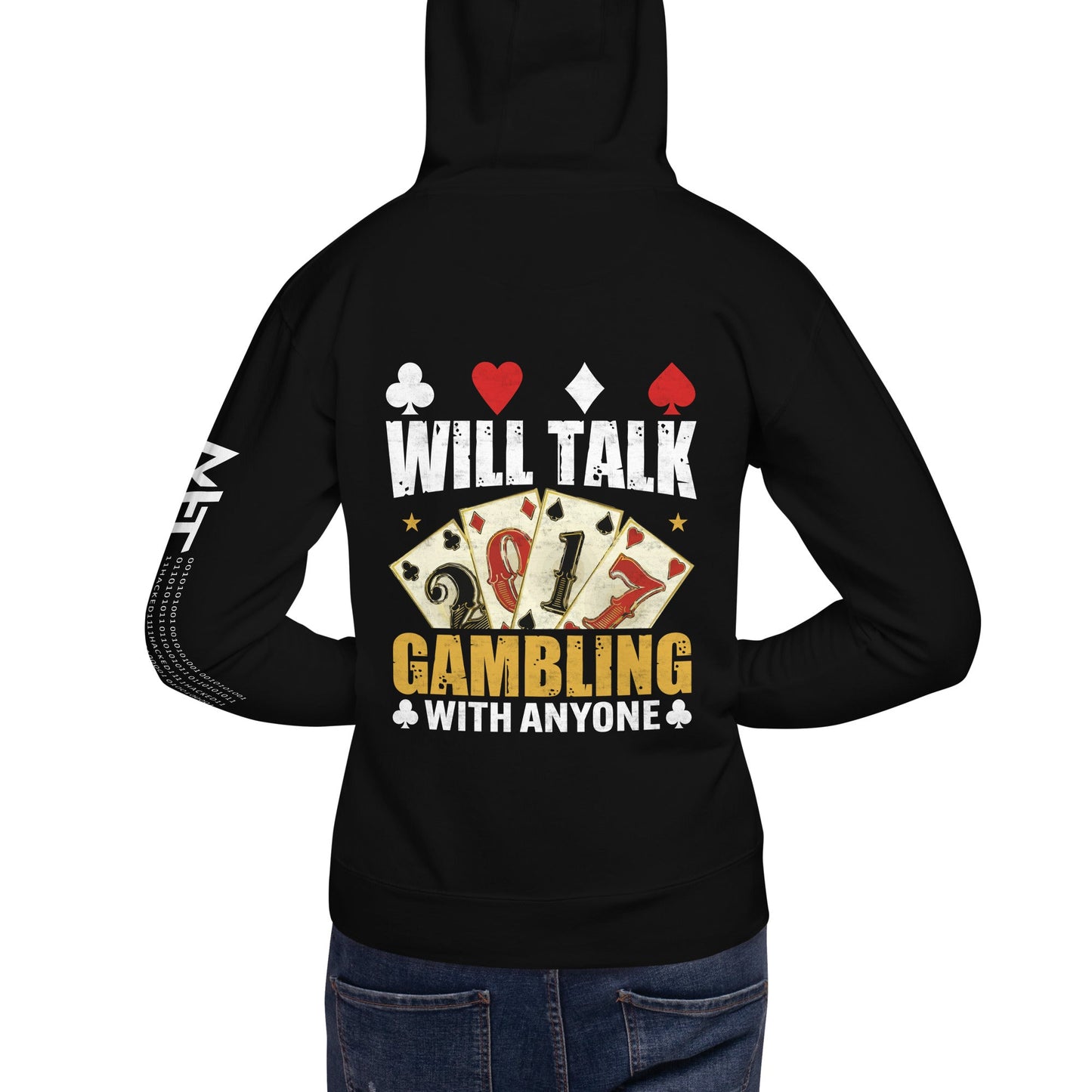 Will Talk about Gambling with everyone - Unisex Hoodie ( Back Print ) by DarkByteGear