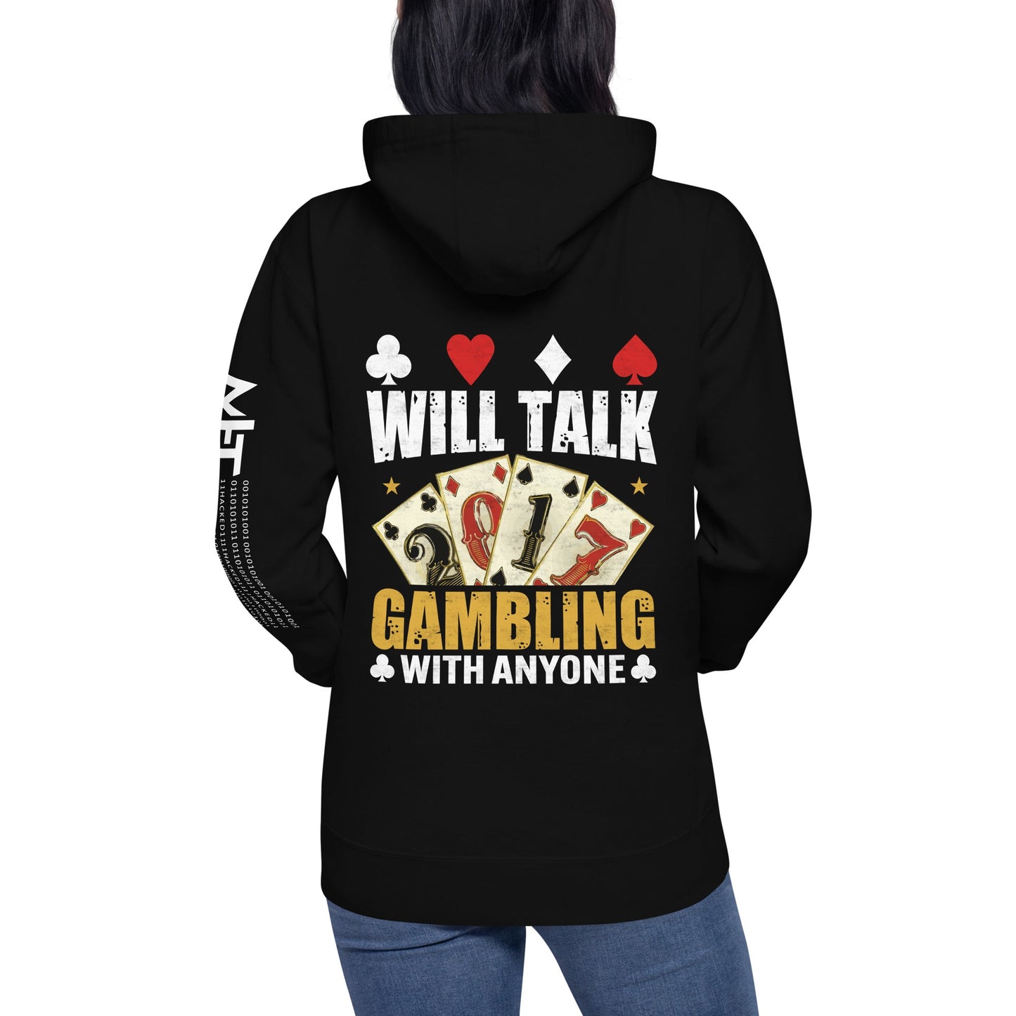 Will Talk about Gambling with everyone - Unisex Hoodie ( Back Print ) by DarkByteGear