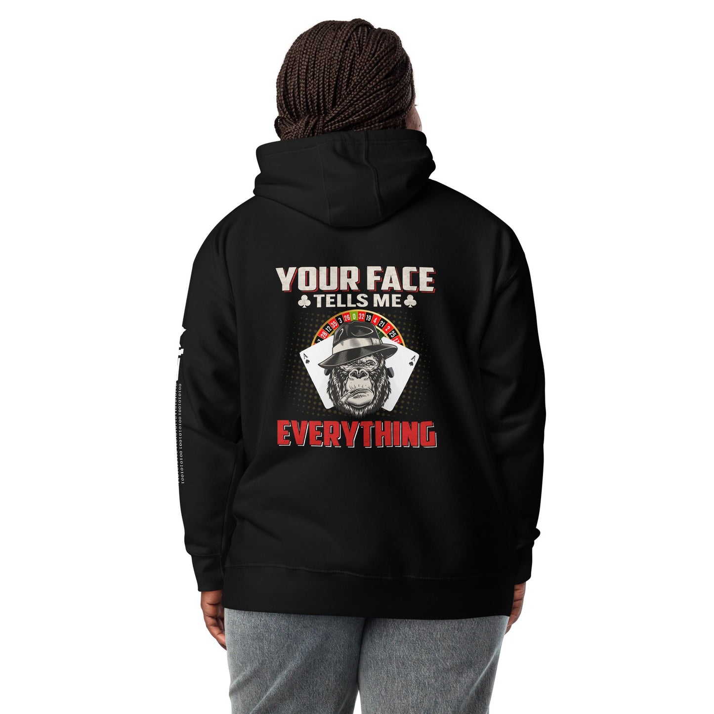 Your Face Tells me Everything - Unisex Hoodie ( Back Print ) by DarkByteGear