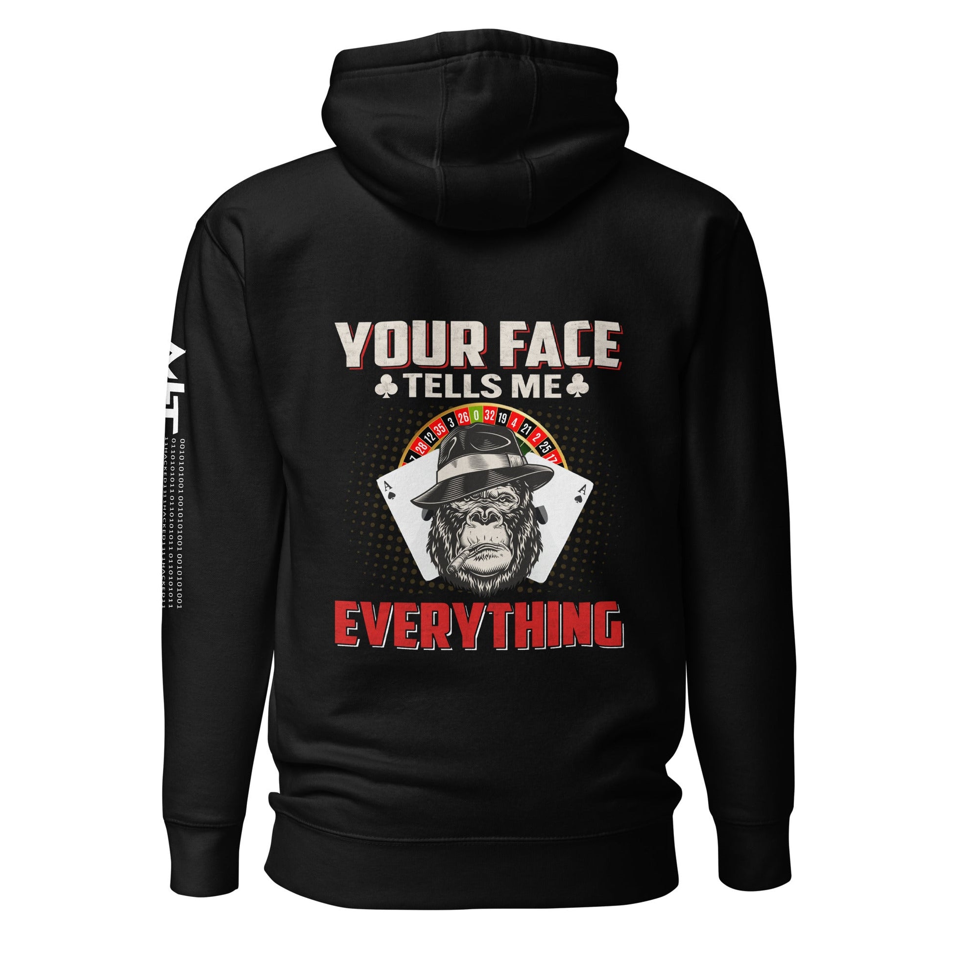 Your Face Tells me Everything - Unisex Hoodie ( Back Print ) by DarkByteGear