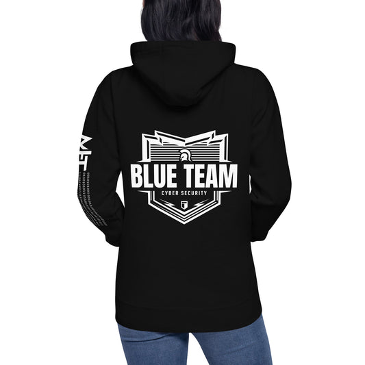 Cyber Security Blue Team V1 - Unisex Hoodie ( Back Print ) by DarkByteGear