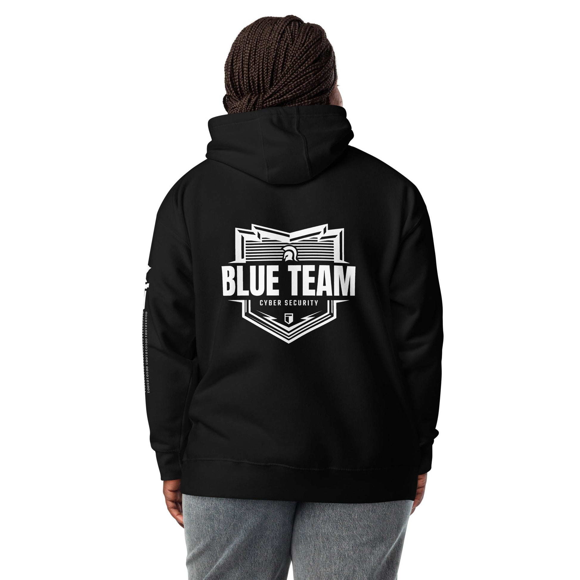 Cyber Security Blue Team V1 - Unisex Hoodie ( Back Print ) by DarkByteGear