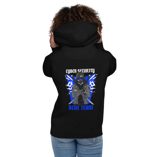 Cyber Security Blue Team V3 - Unisex Hoodie ( Back Print ) by DarkByteGear