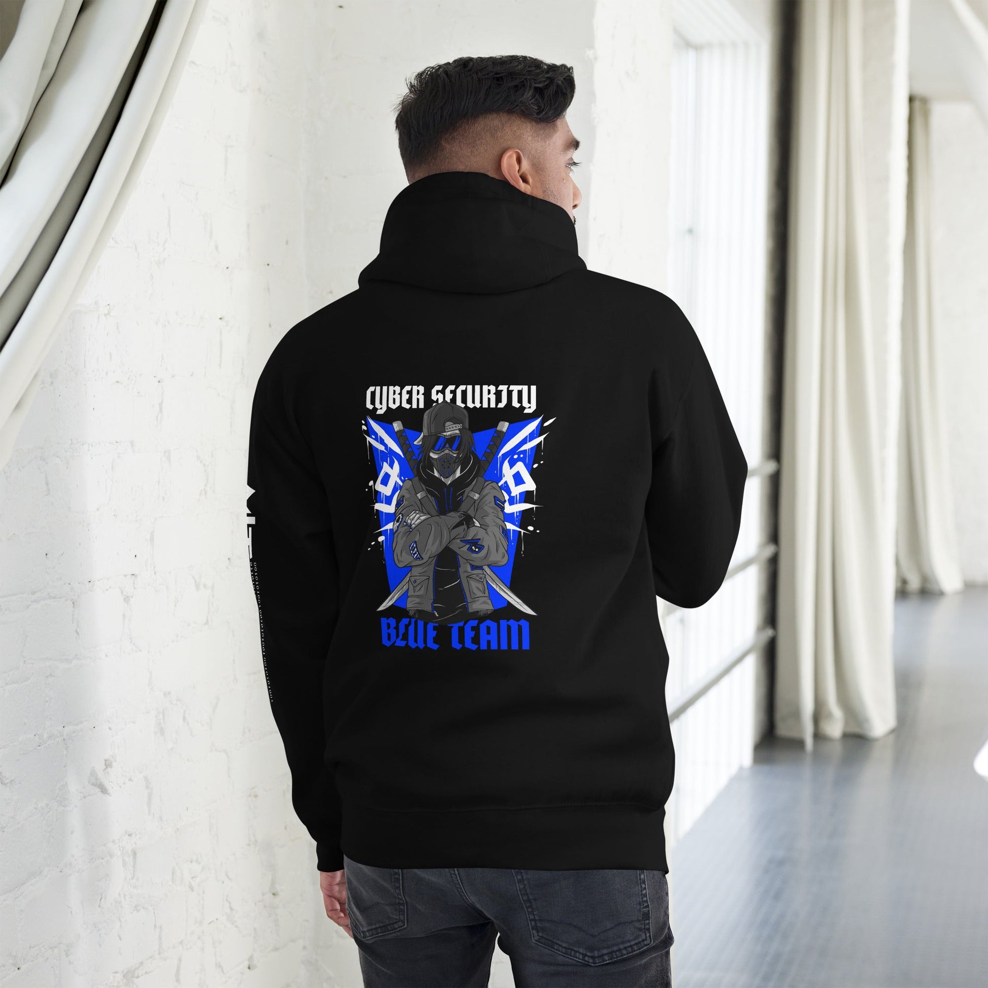 Cyber Security Blue Team V3 - Unisex Hoodie ( Back Print ) by DarkByteGear