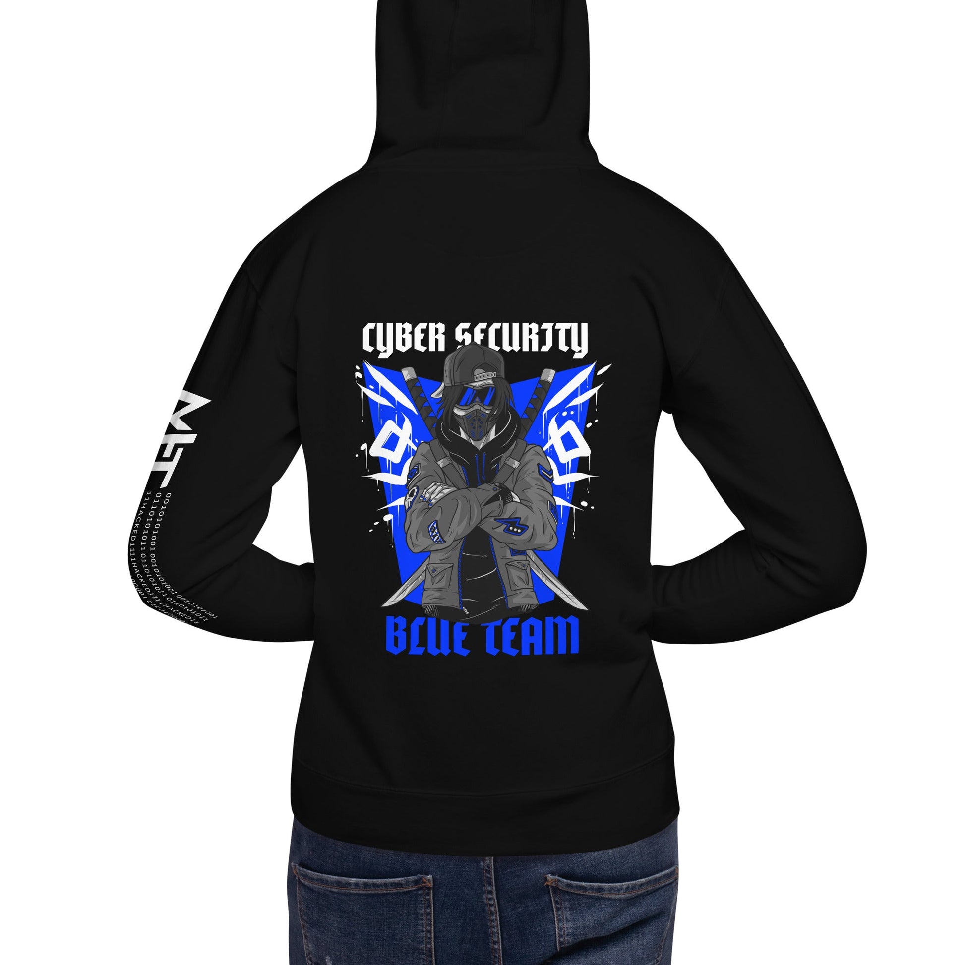 Cyber Security Blue Team V3 - Unisex Hoodie ( Back Print ) by DarkByteGear