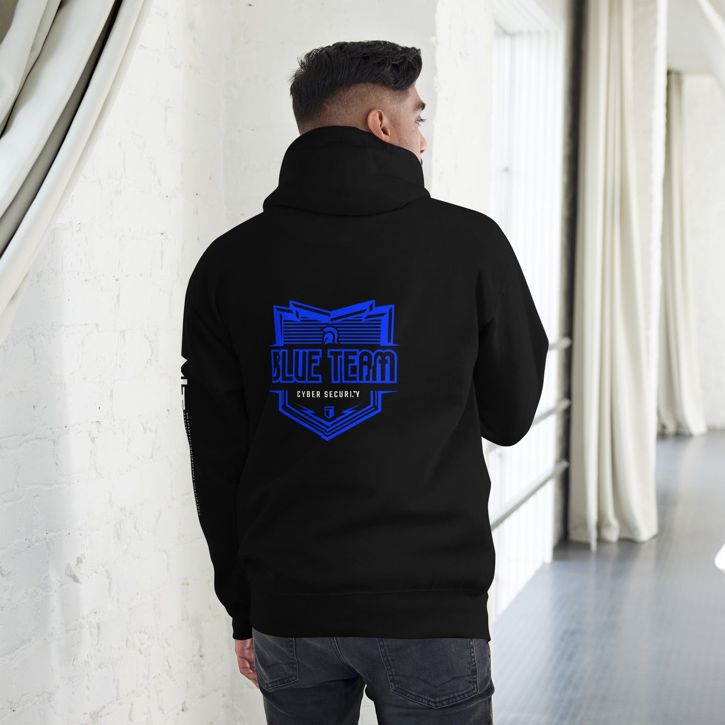 Cyber Security Blue Team 16 - Unisex Hoodie ( Back Print ) by DarkByteGear