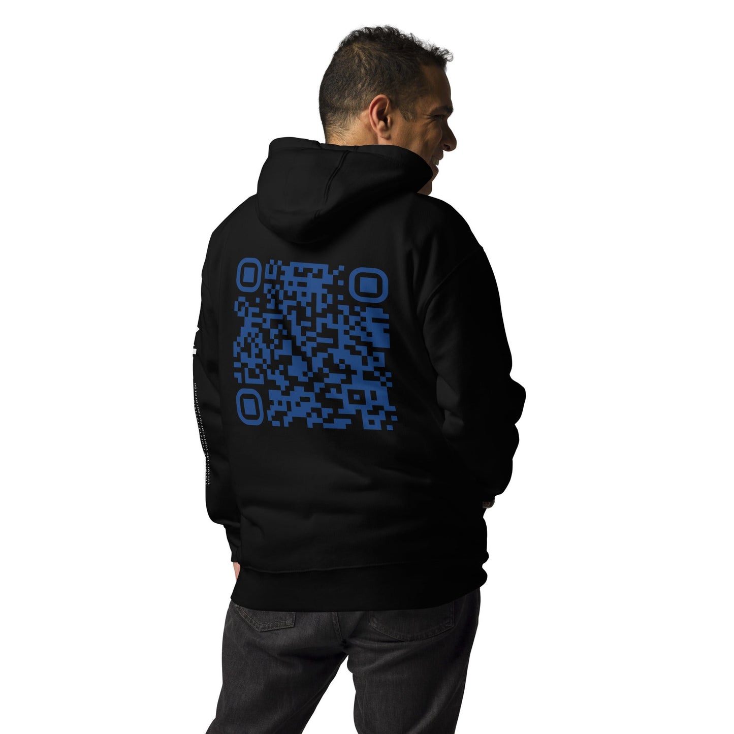 Who's the New Kid, Hacker, Developer, Gamer, Crypto King - Unisex Hoodie Personalized QR Code by DarkByteGear