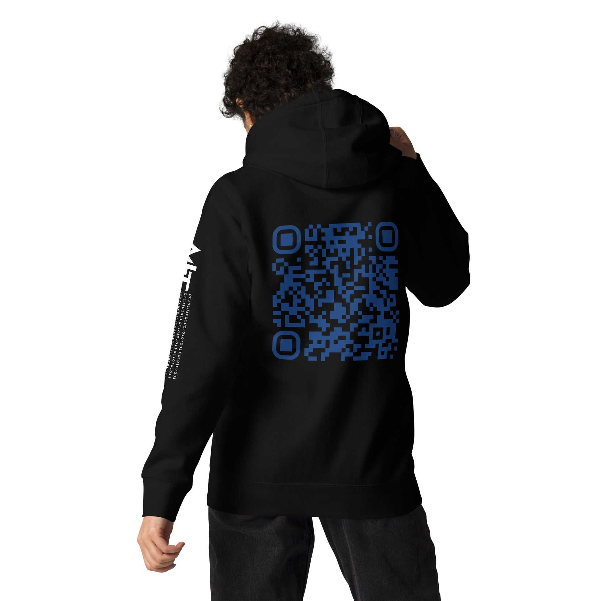 Who's the New Kid, Hacker, Developer, Gamer, Crypto King - Unisex Hoodie Personalized QR Code by DarkByteGear