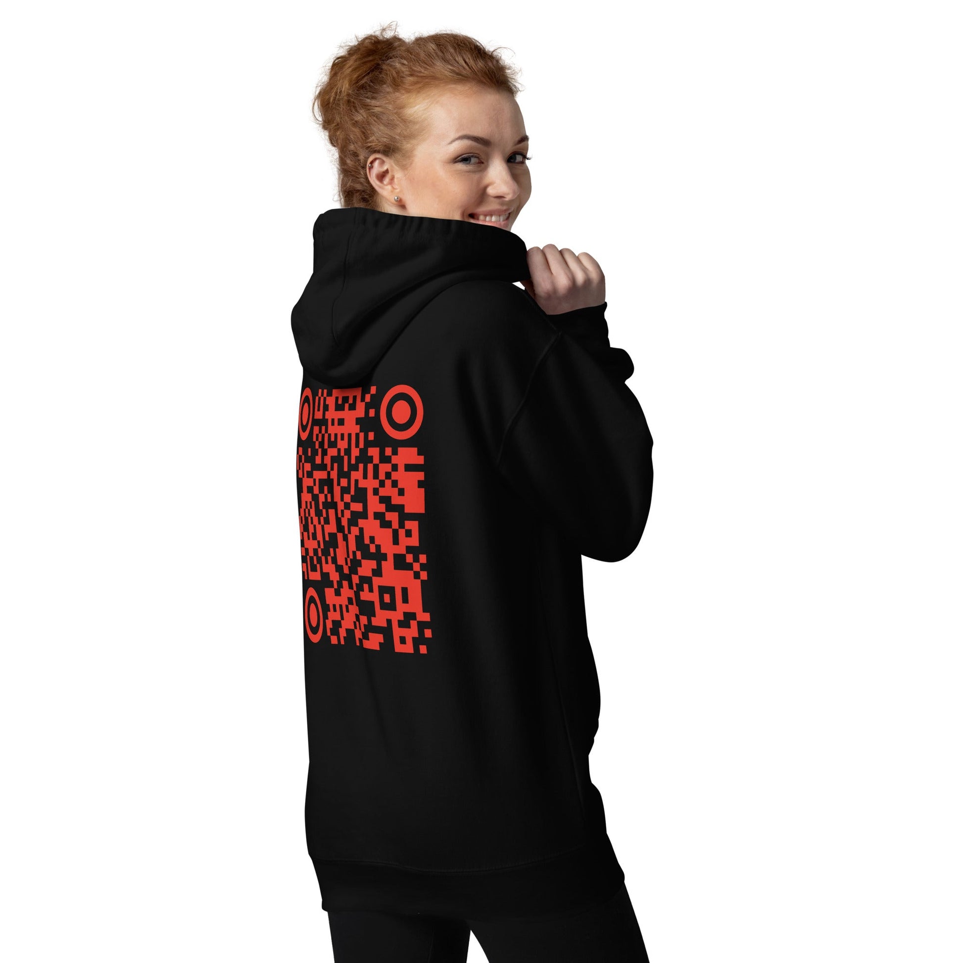 Who's the New Kid, Hacker, Developer, Gamer, Crypto King V1 - Unisex Hoodie Personalized QR Code by DarkByteGear