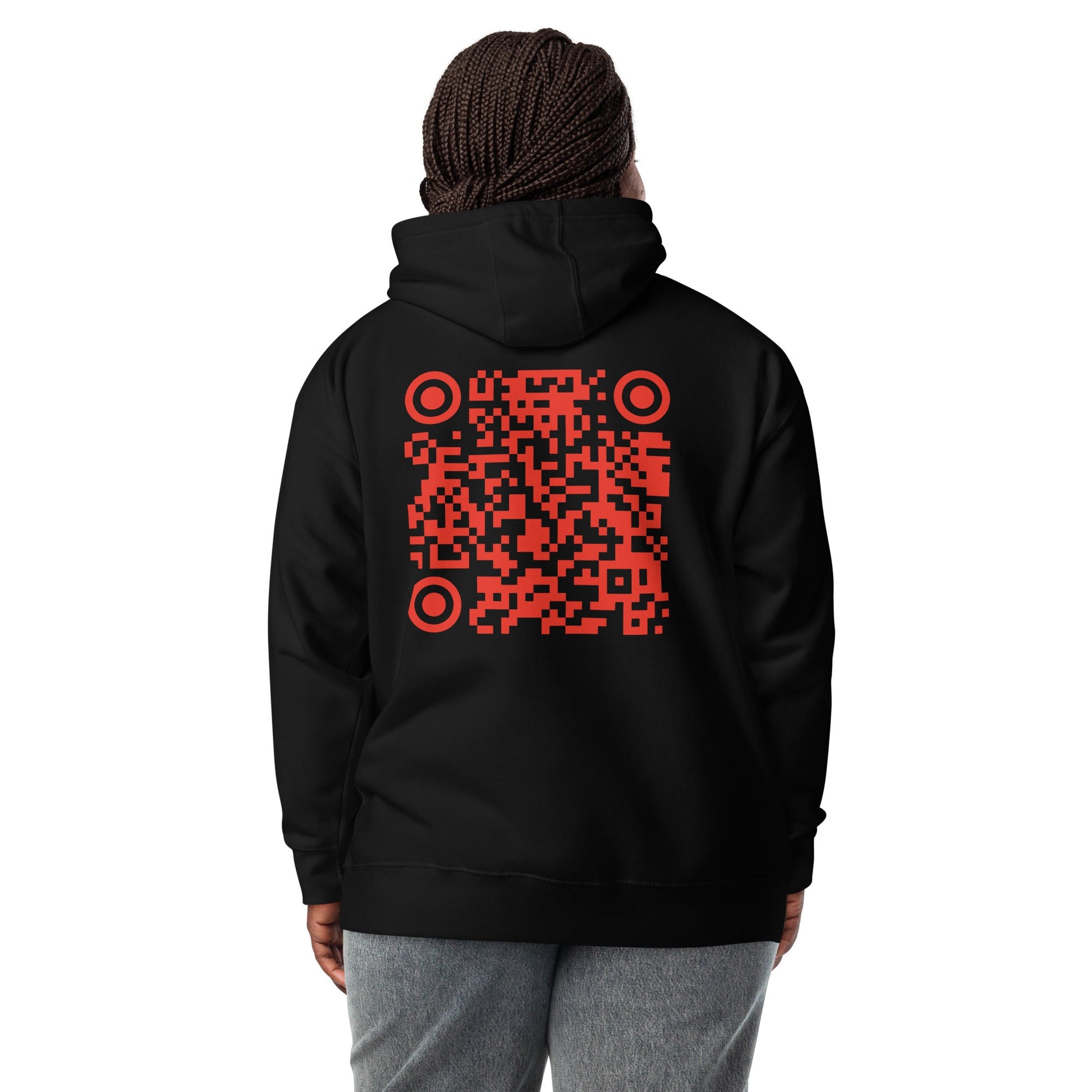 Who's the New Kid, Hacker, Developer, Gamer, Crypto King V1 (No Logo) - Unisex Hoodie Personalized QR Code by DarkByteGear