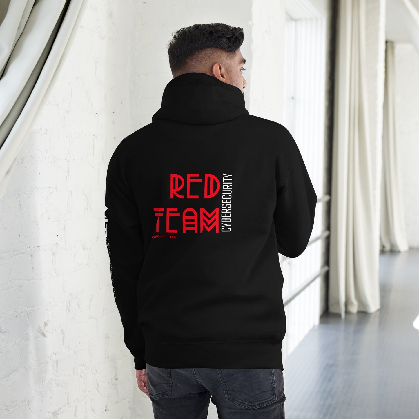 Cyber Security Red Team V5 - Unisex Hoodie ( Back Print ) by DarkByteGear