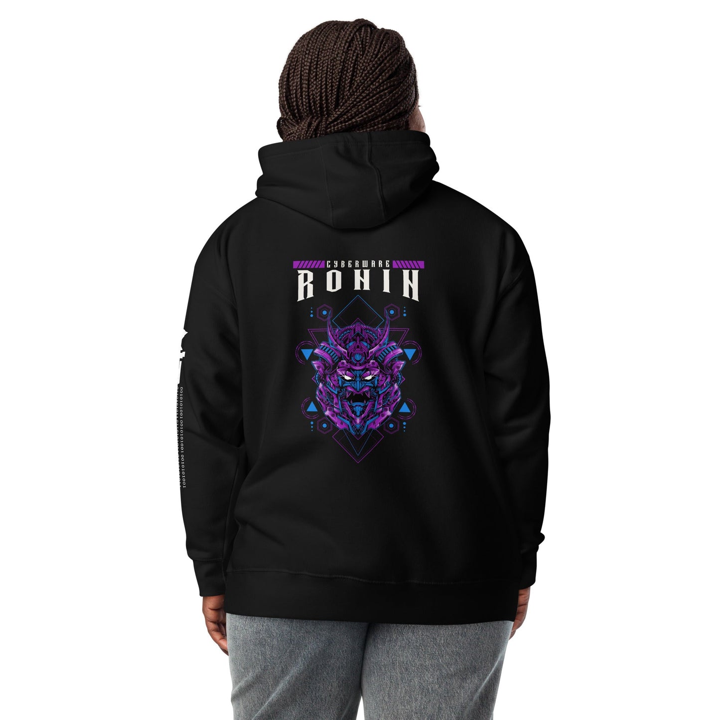 CyberWare Ronin - Unisex Hoodie ( Back Print ) by DarkByteGear