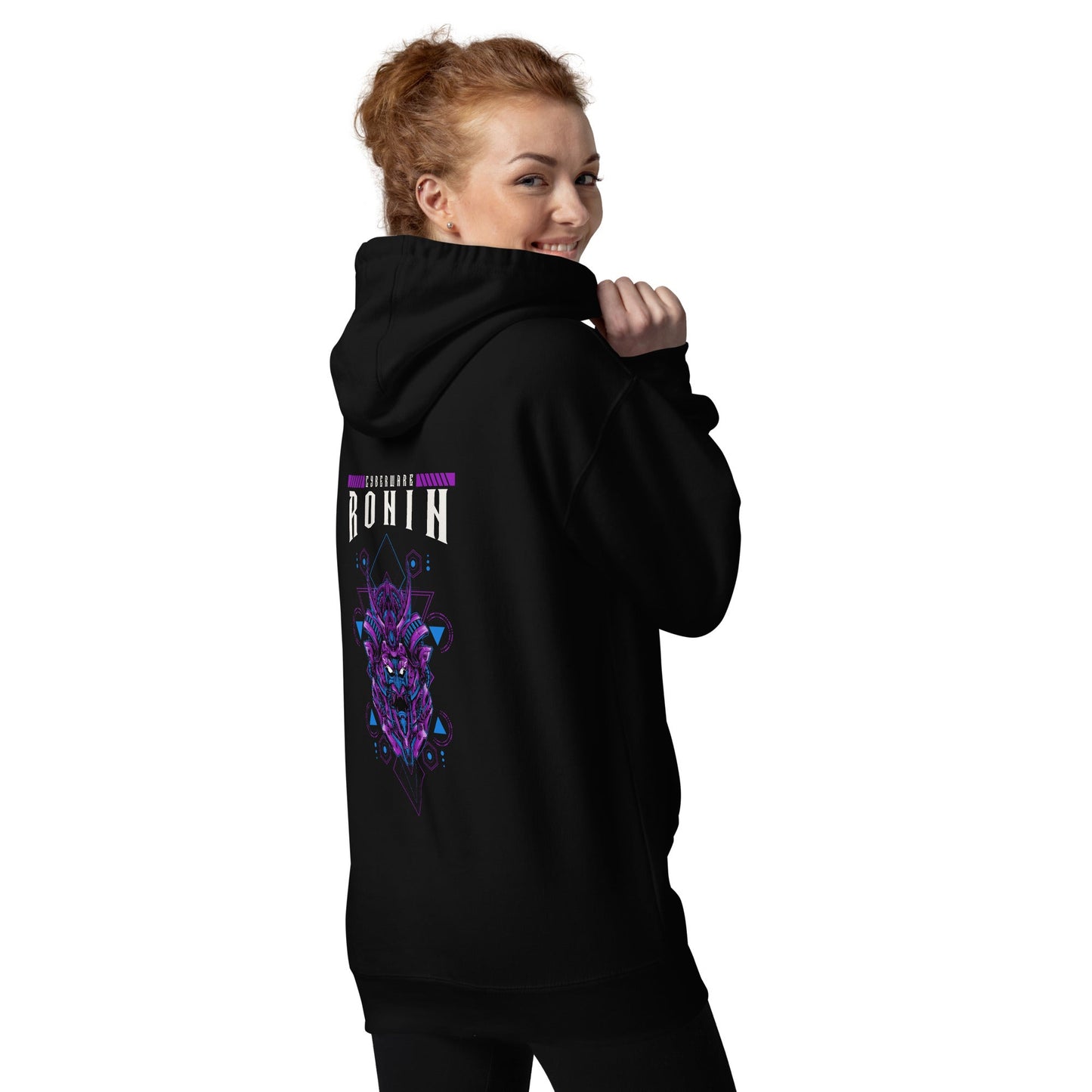 CyberWare Ronin - Unisex Hoodie ( Back Print ) by DarkByteGear