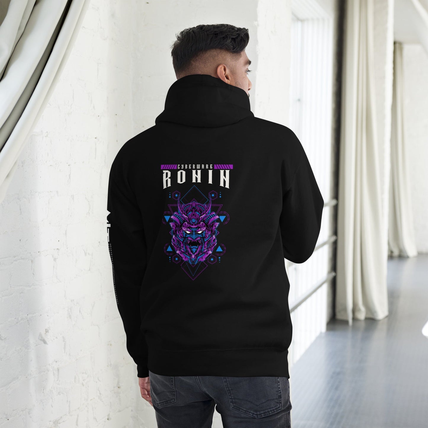 CyberWare Ronin - Unisex Hoodie ( Back Print ) by DarkByteGear