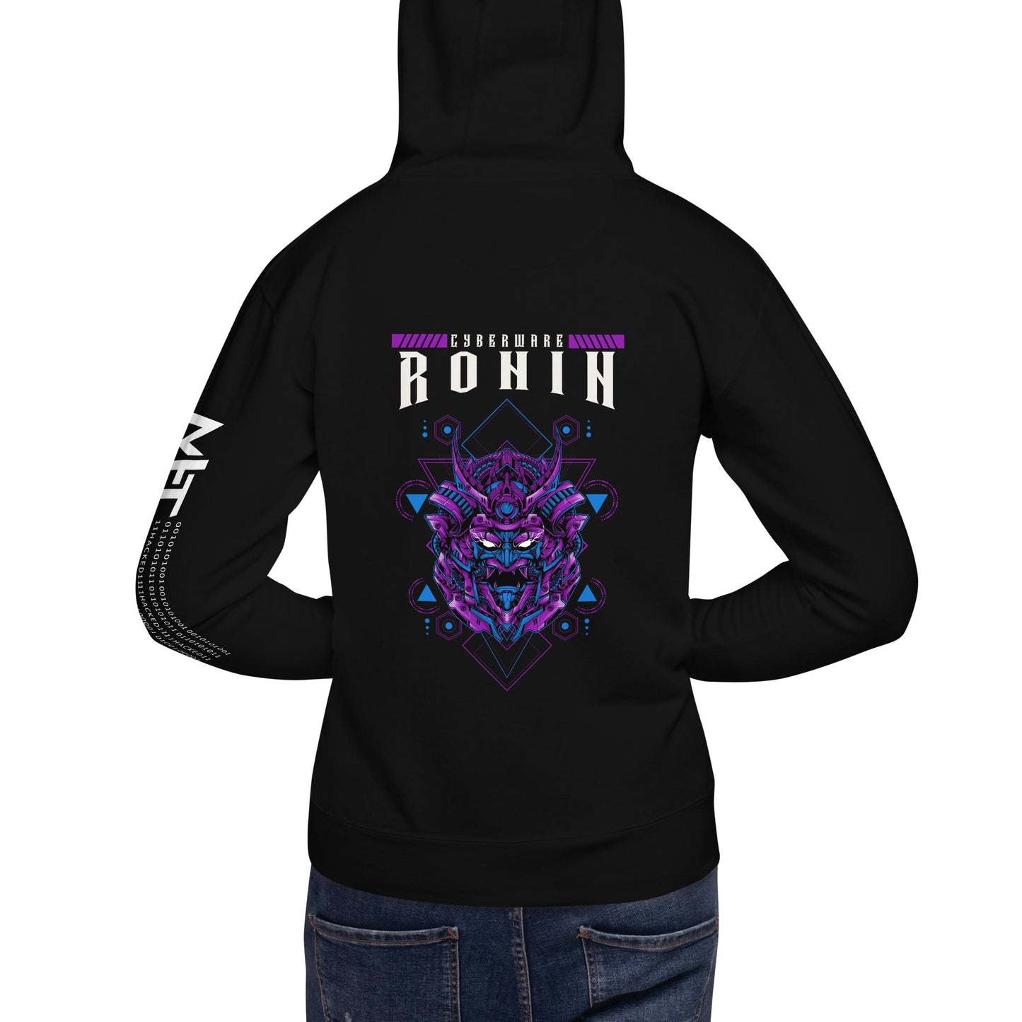 CyberWare Ronin - Unisex Hoodie ( Back Print ) by DarkByteGear