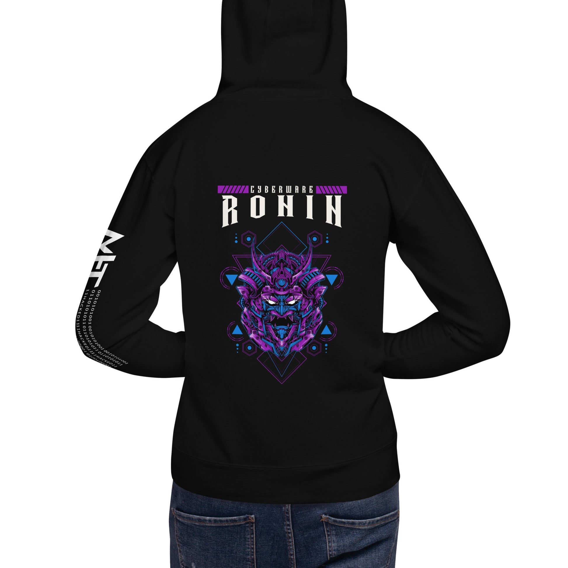 CyberWare Ronin - Unisex Hoodie ( Back Print ) by DarkByteGear