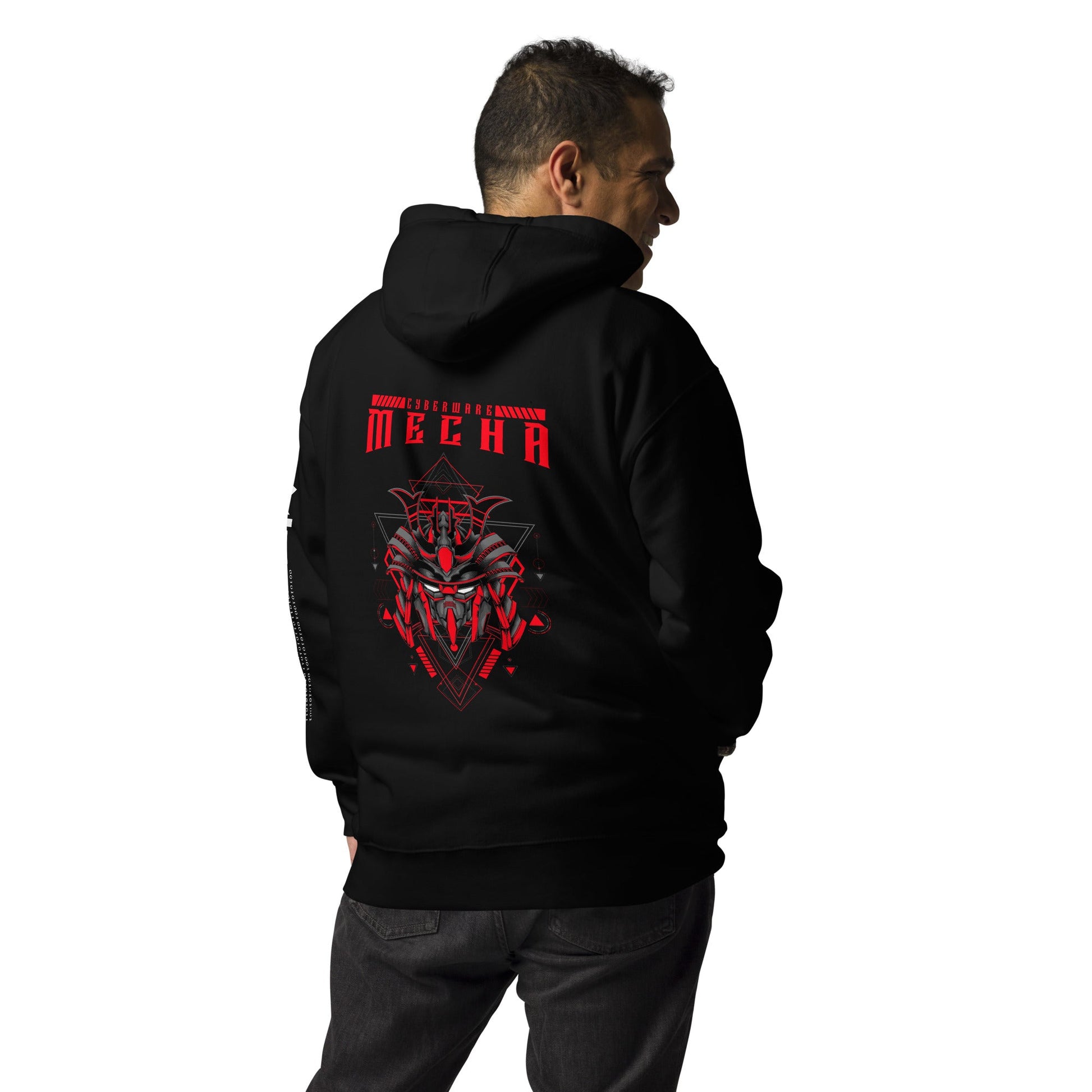 CyberWare Mecha - Unisex Hoodie ( Back Print ) by DarkByteGear