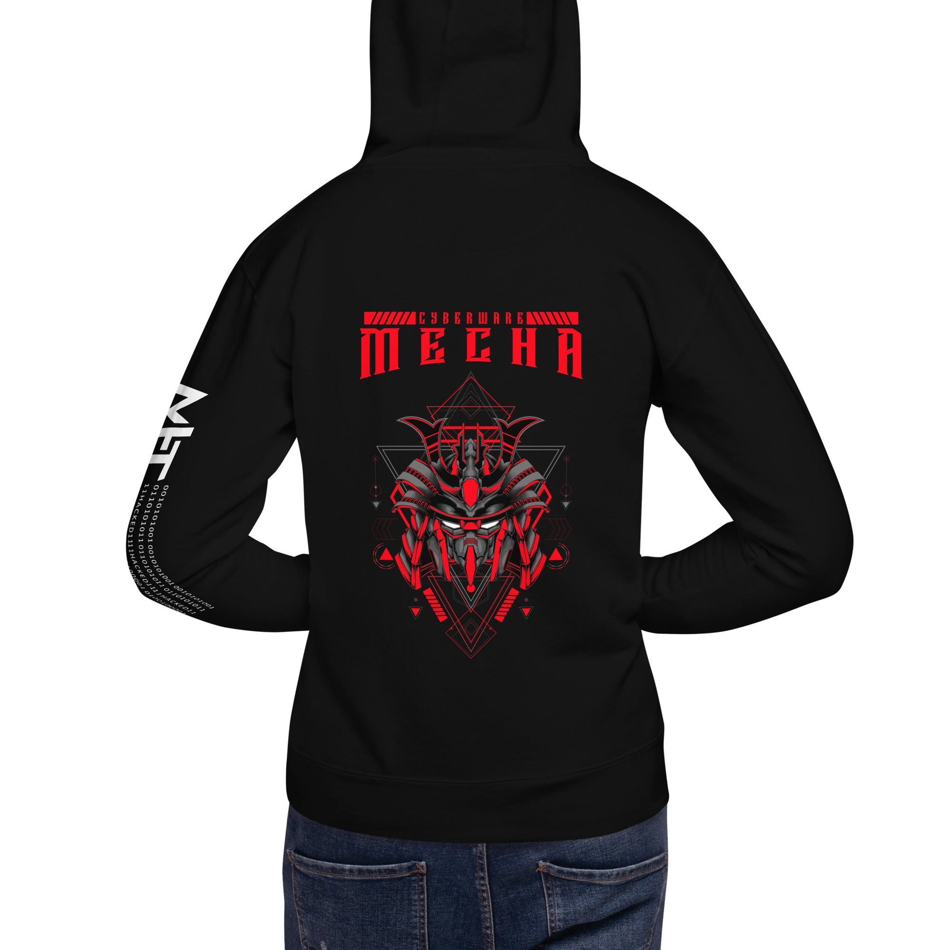 CyberWare Mecha - Unisex Hoodie ( Back Print ) by DarkByteGear