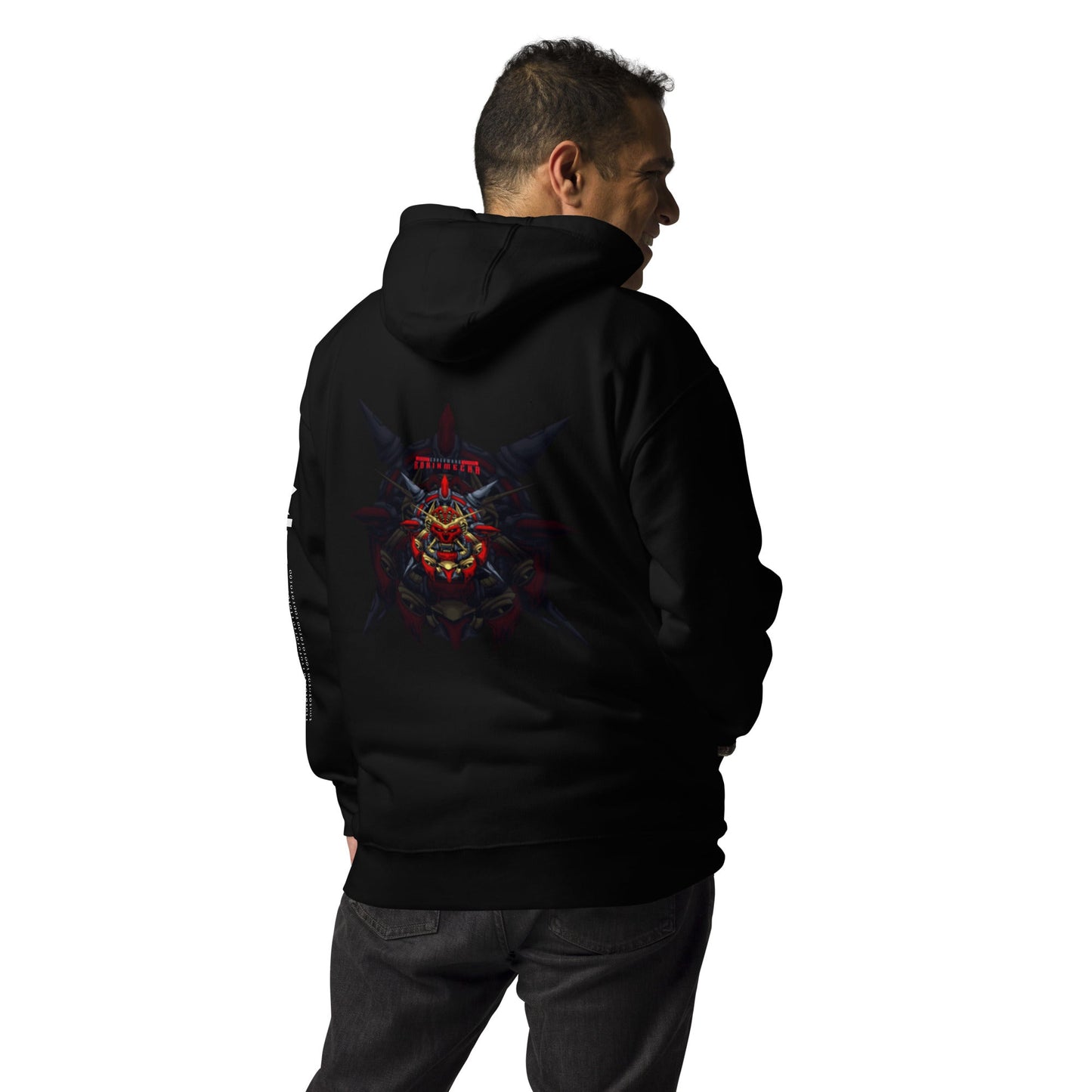 Cyberware Ronin Mecha - Unisex Hoodie ( Back Print ) by DarkByteGear