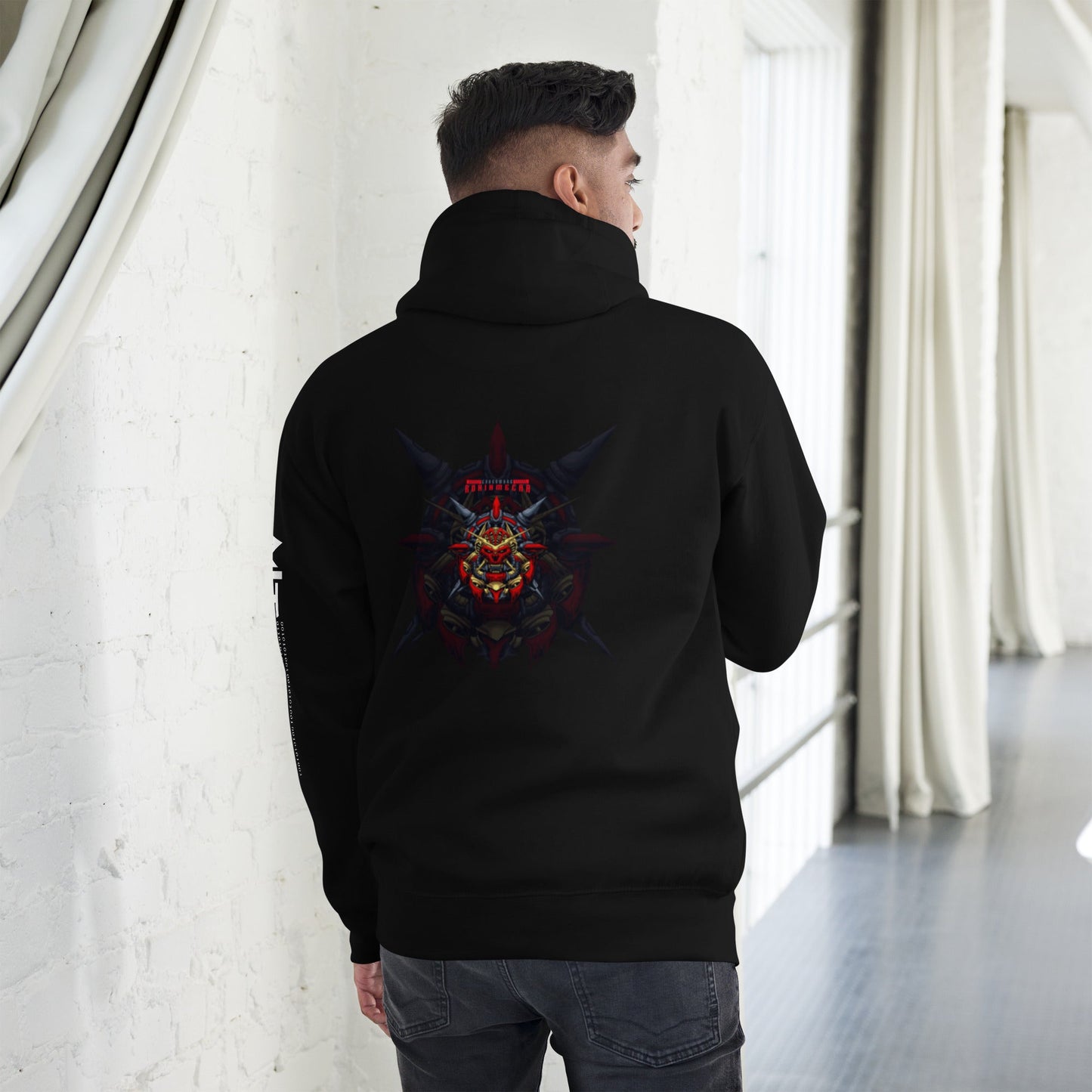 Cyberware Ronin Mecha - Unisex Hoodie ( Back Print ) by DarkByteGear