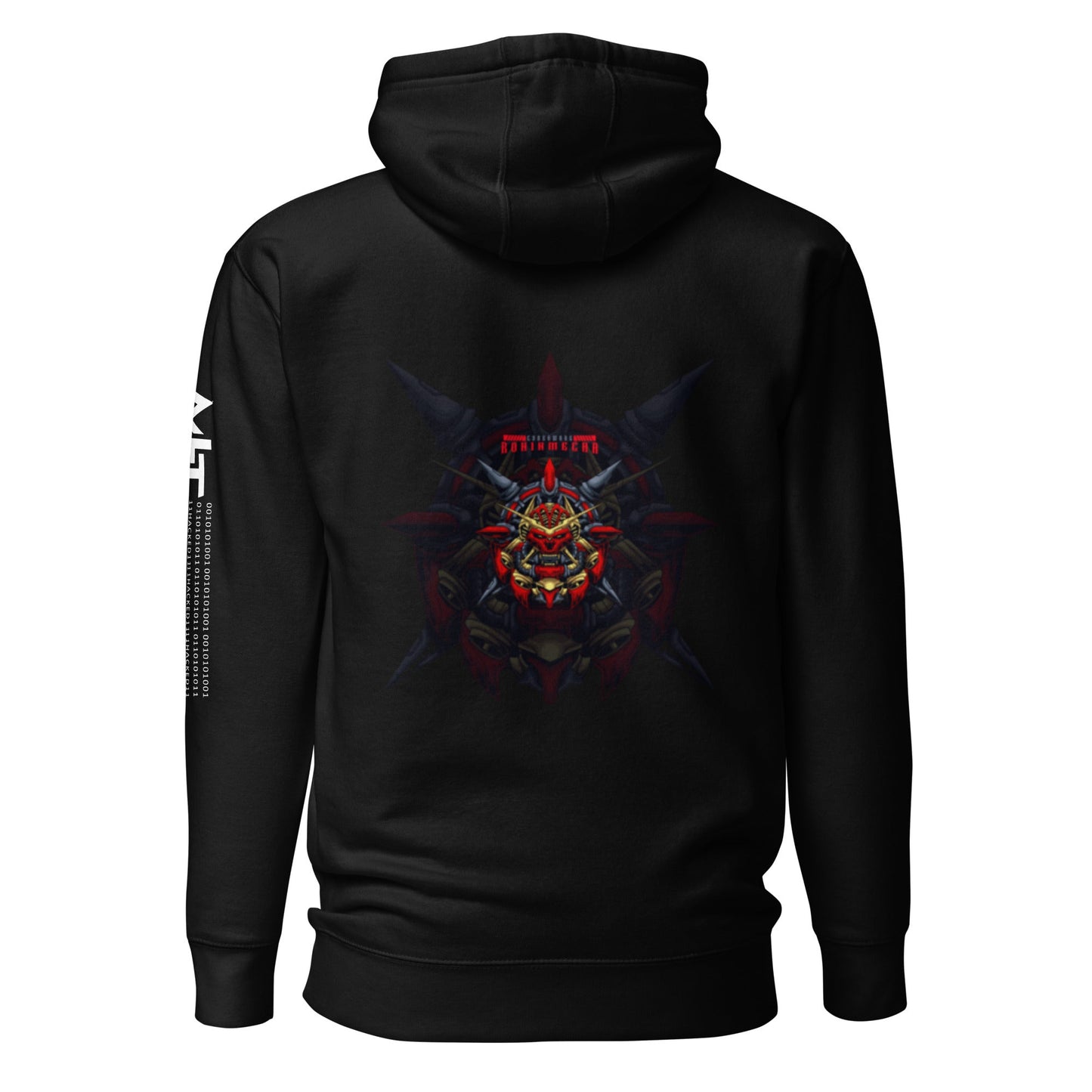 Cyberware Ronin Mecha - Unisex Hoodie ( Back Print ) by DarkByteGear