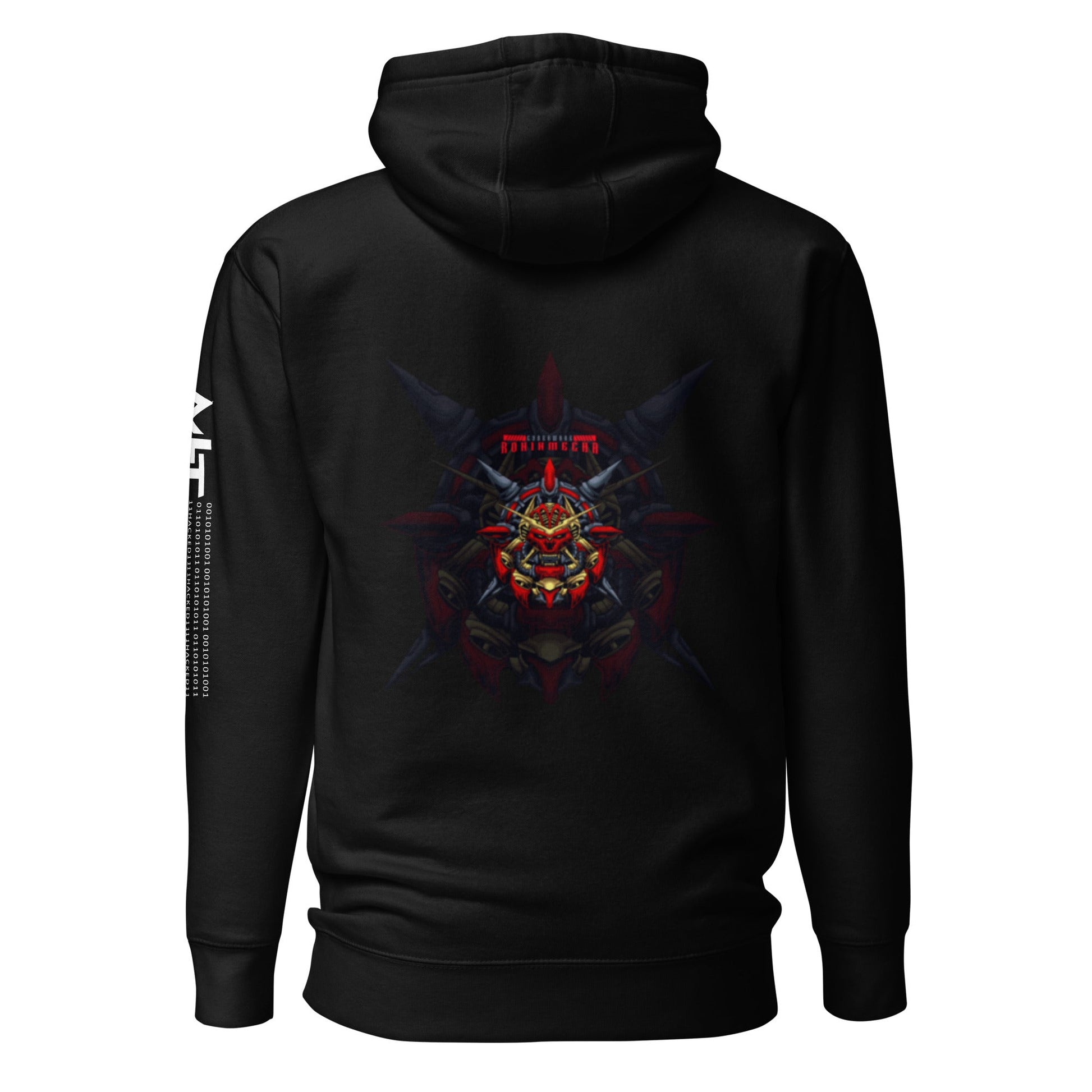 Cyberware Ronin Mecha - Unisex Hoodie ( Back Print ) by DarkByteGear