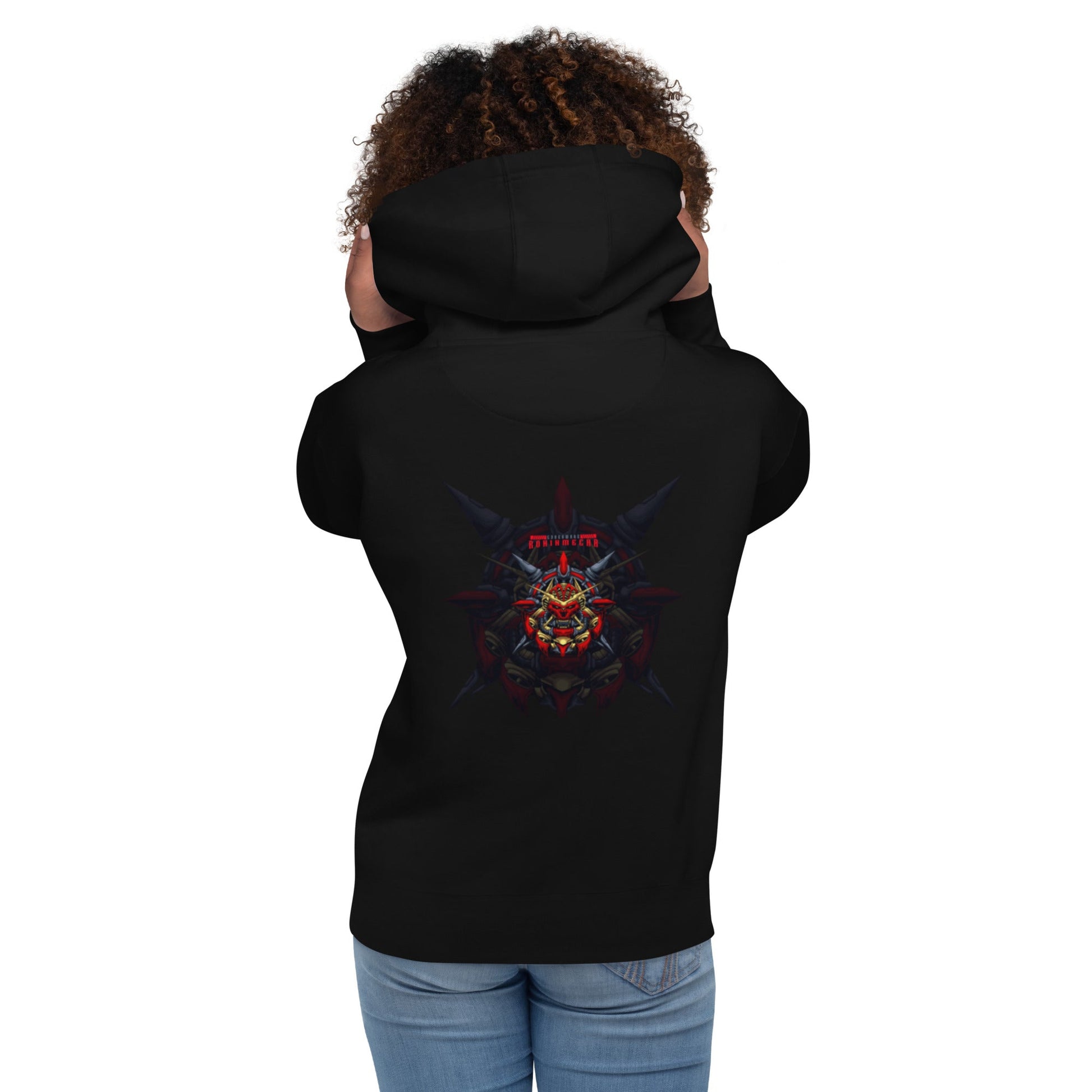 Cyberware Ronin Mecha - Unisex Hoodie ( Back Print ) by DarkByteGear