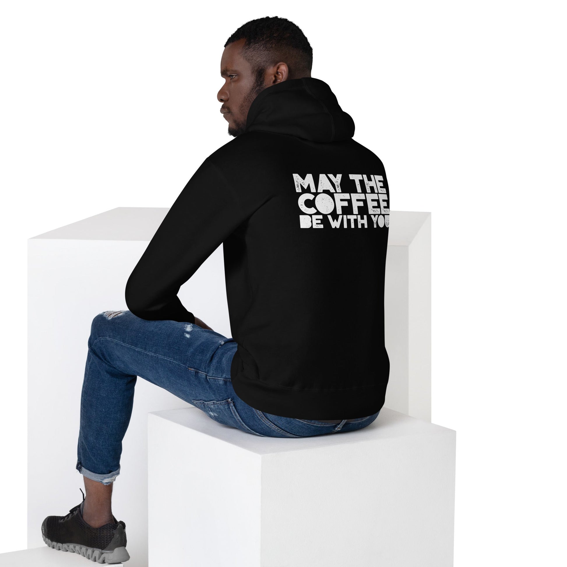 May the Coffee be with You - Unisex Hoodie ( Back Print ) by DarkByteGear
